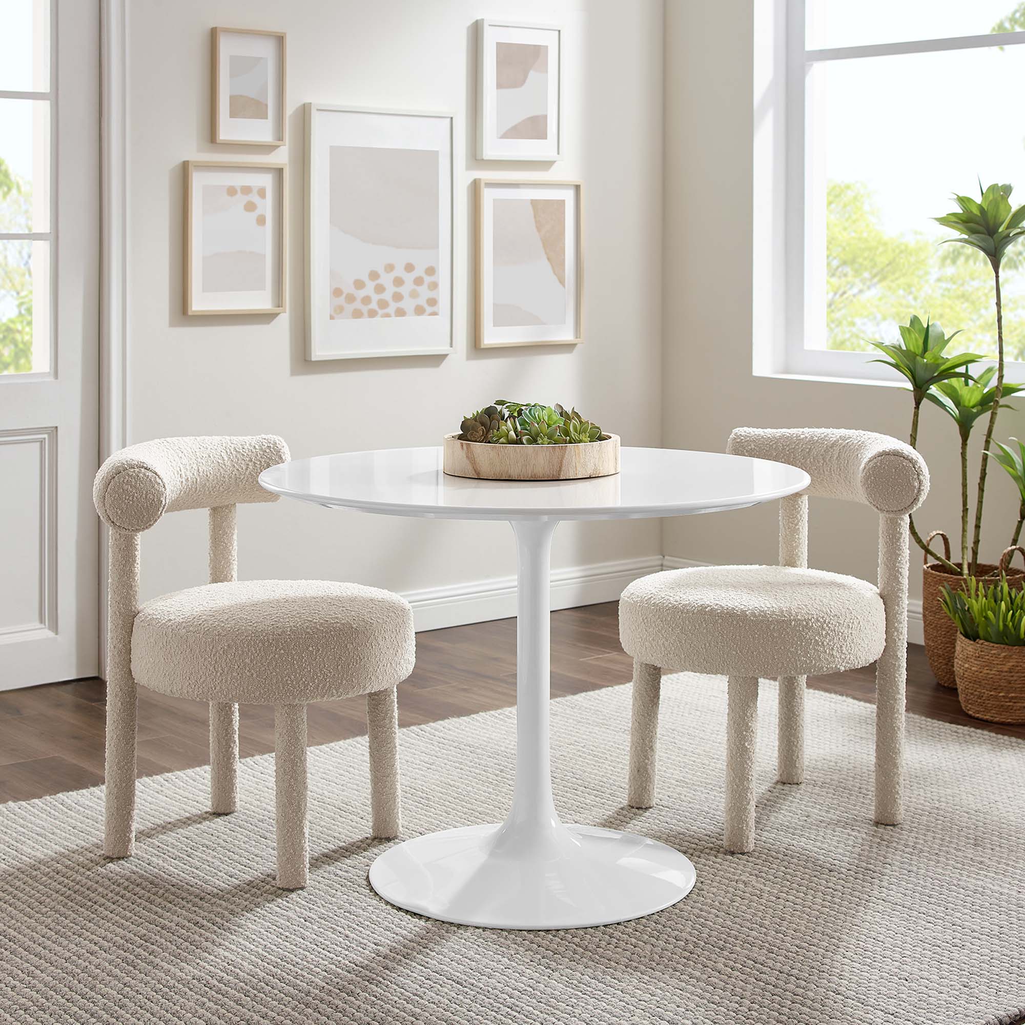 Lippa Round Wood Dining Table