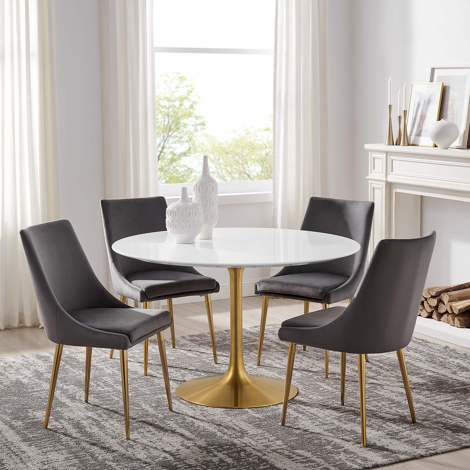 Lippa Round Wood Dining Table
