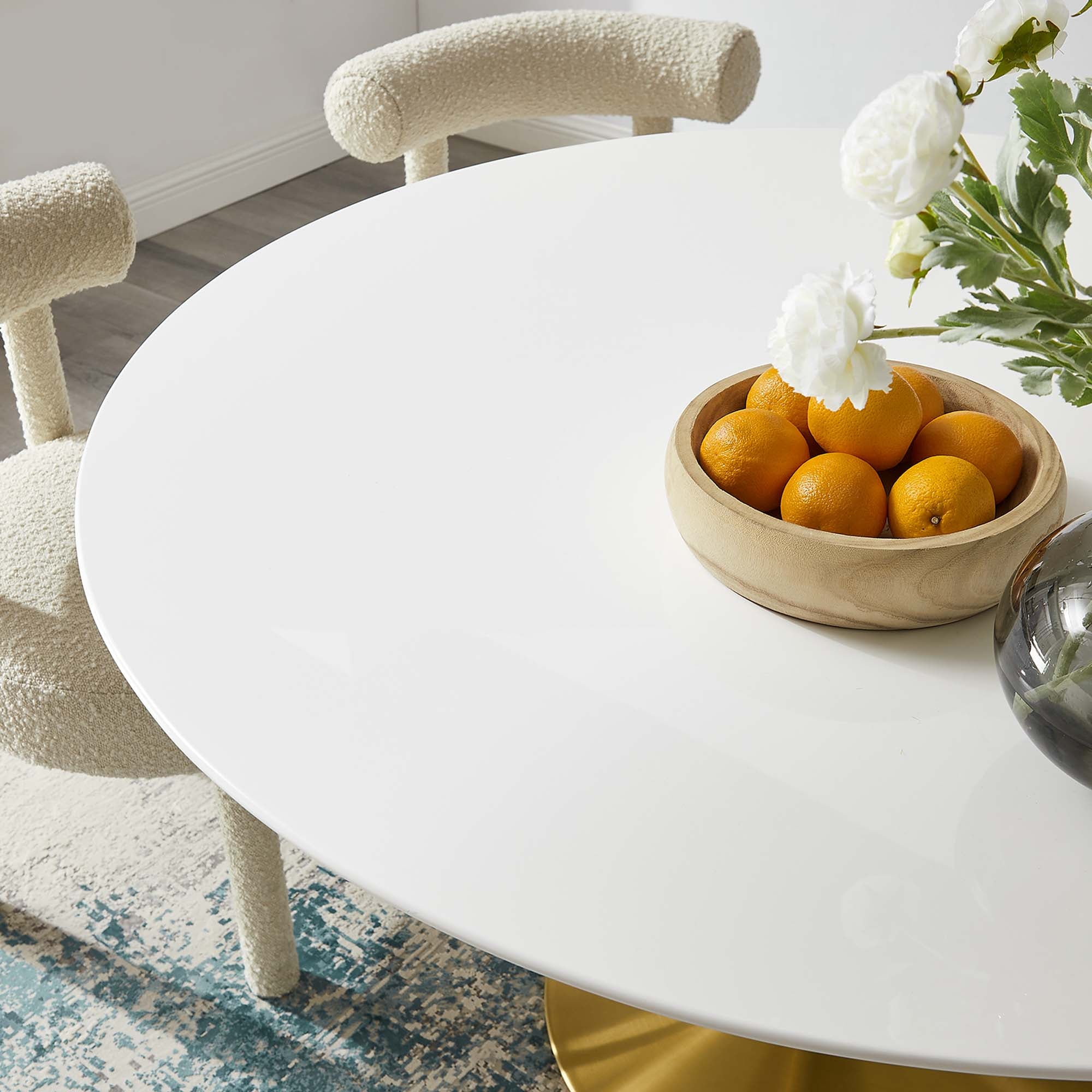 Lippa Round Wood Dining Table