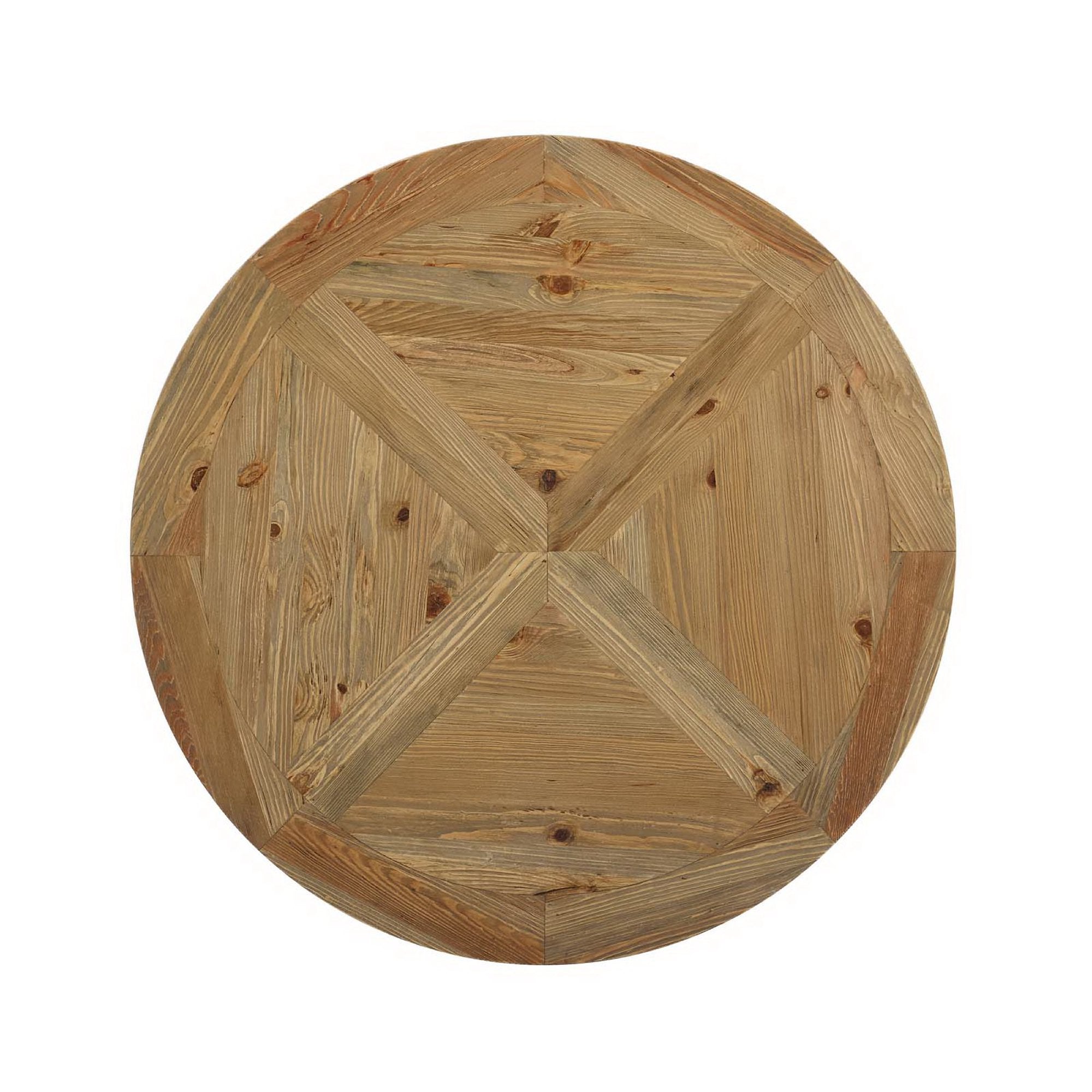 Column Round Pine Wood Dining Table