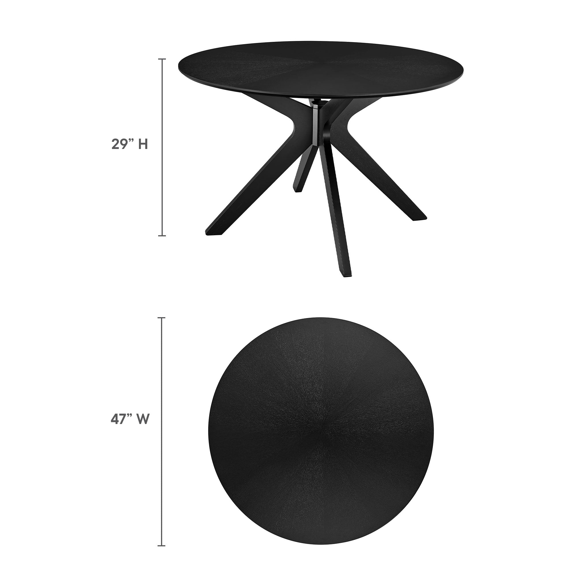 Crossroads Round Wood Dining Table