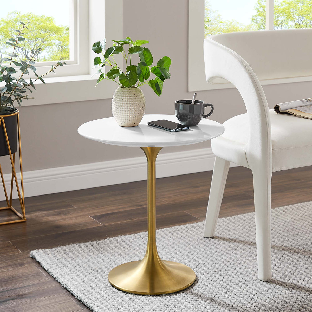 Lippa Round Wood Side Table