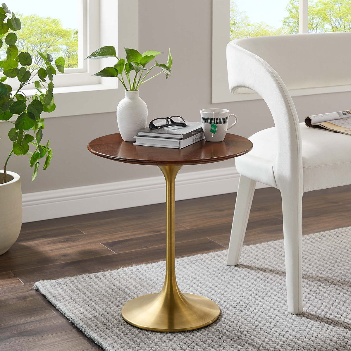 Lippa Round Wood Side Table
