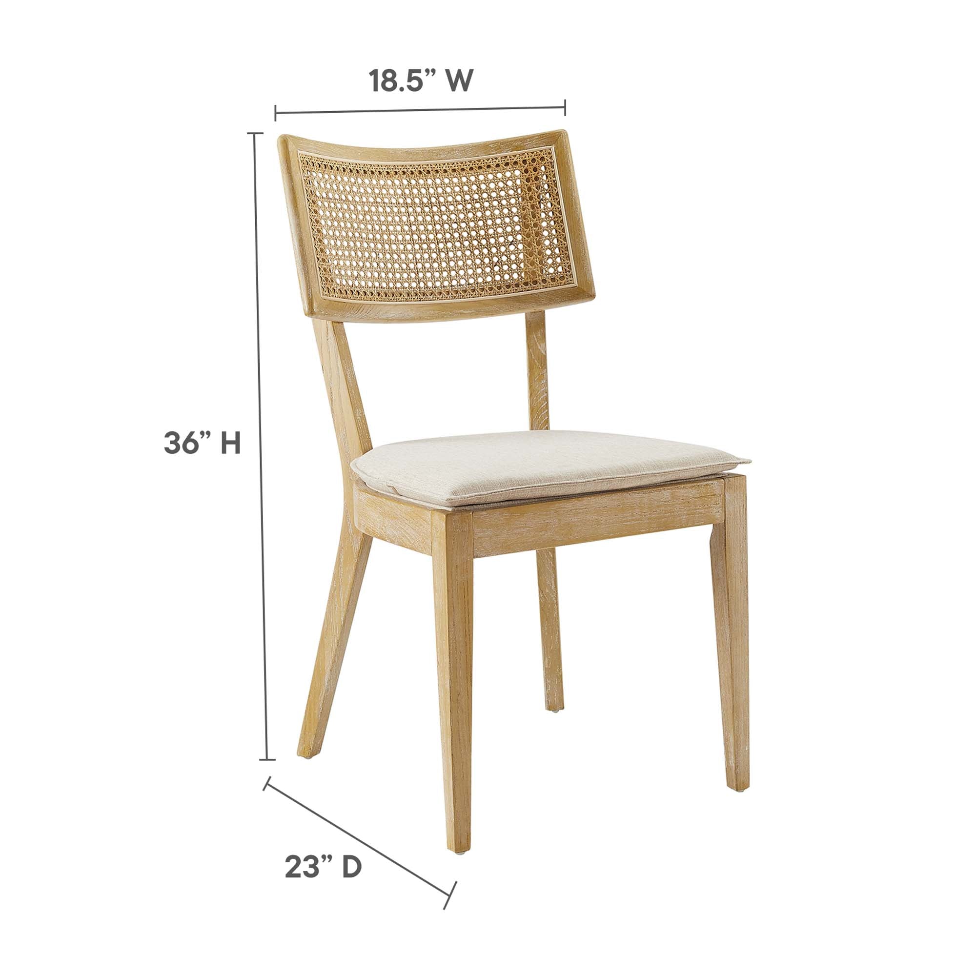 Caledonia Fabric Upholstered Wood Dining Chair