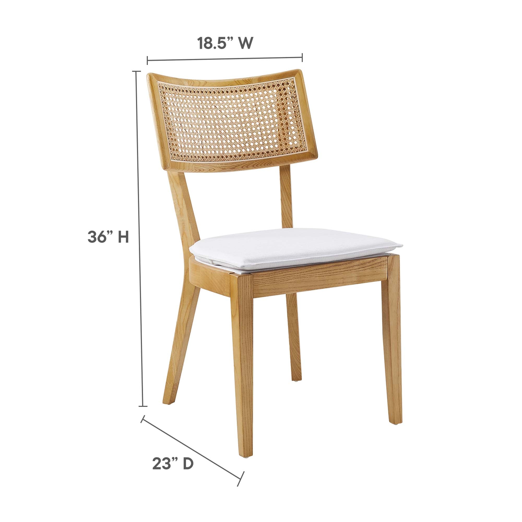 Caledonia Fabric Upholstered Wood Dining Chair