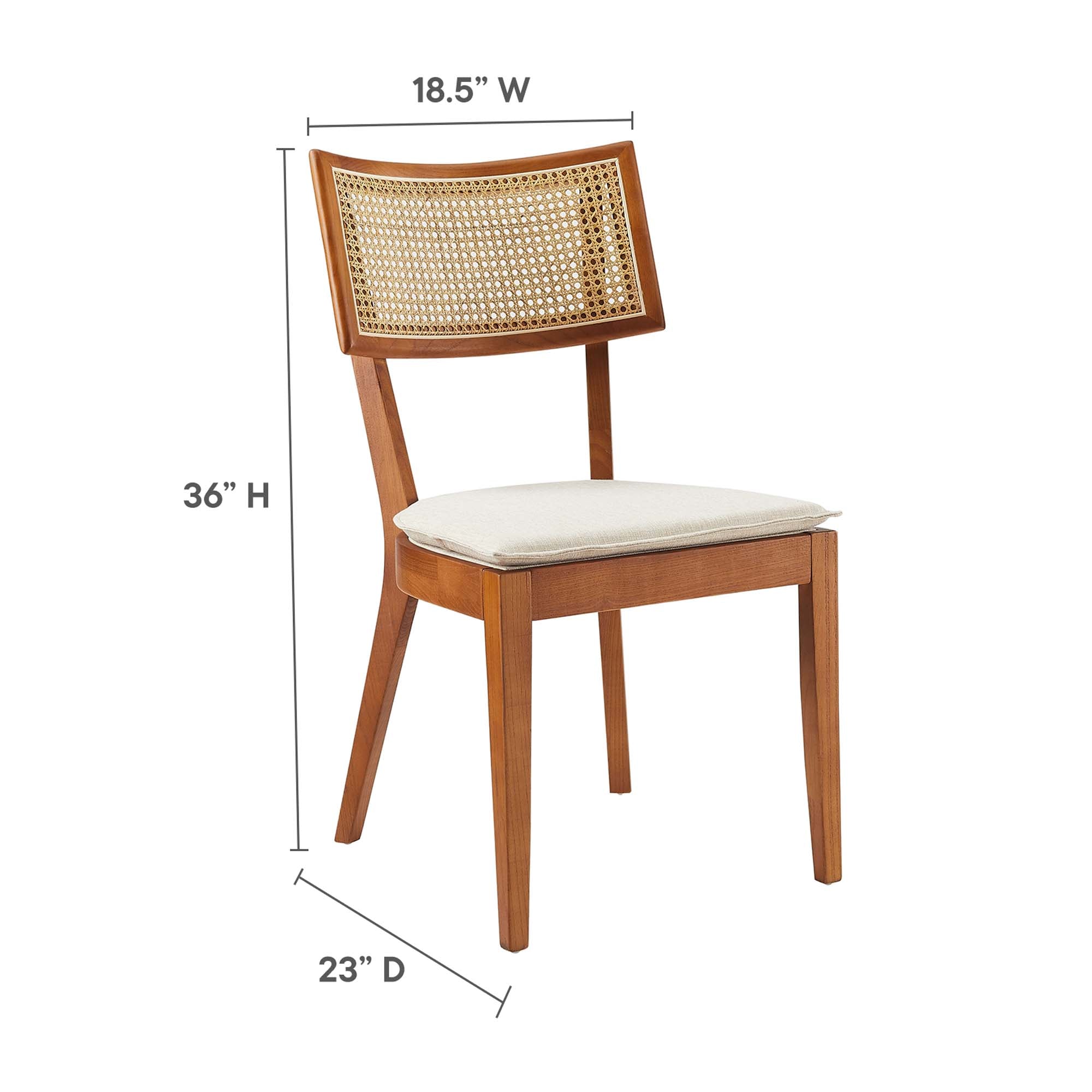 Caledonia Fabric Upholstered Wood Dining Chair