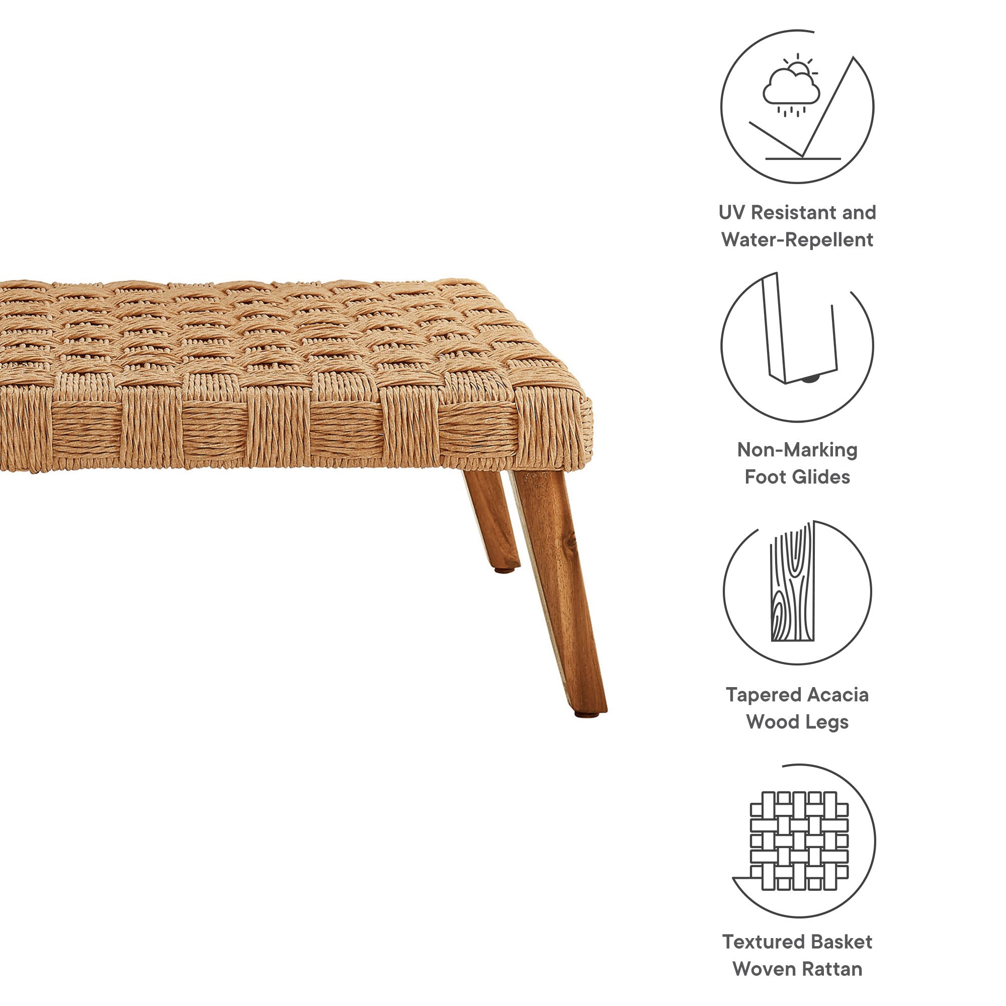 Thames Outdoor Patio Wicker Outdoor Patio Rattan Coffee Table