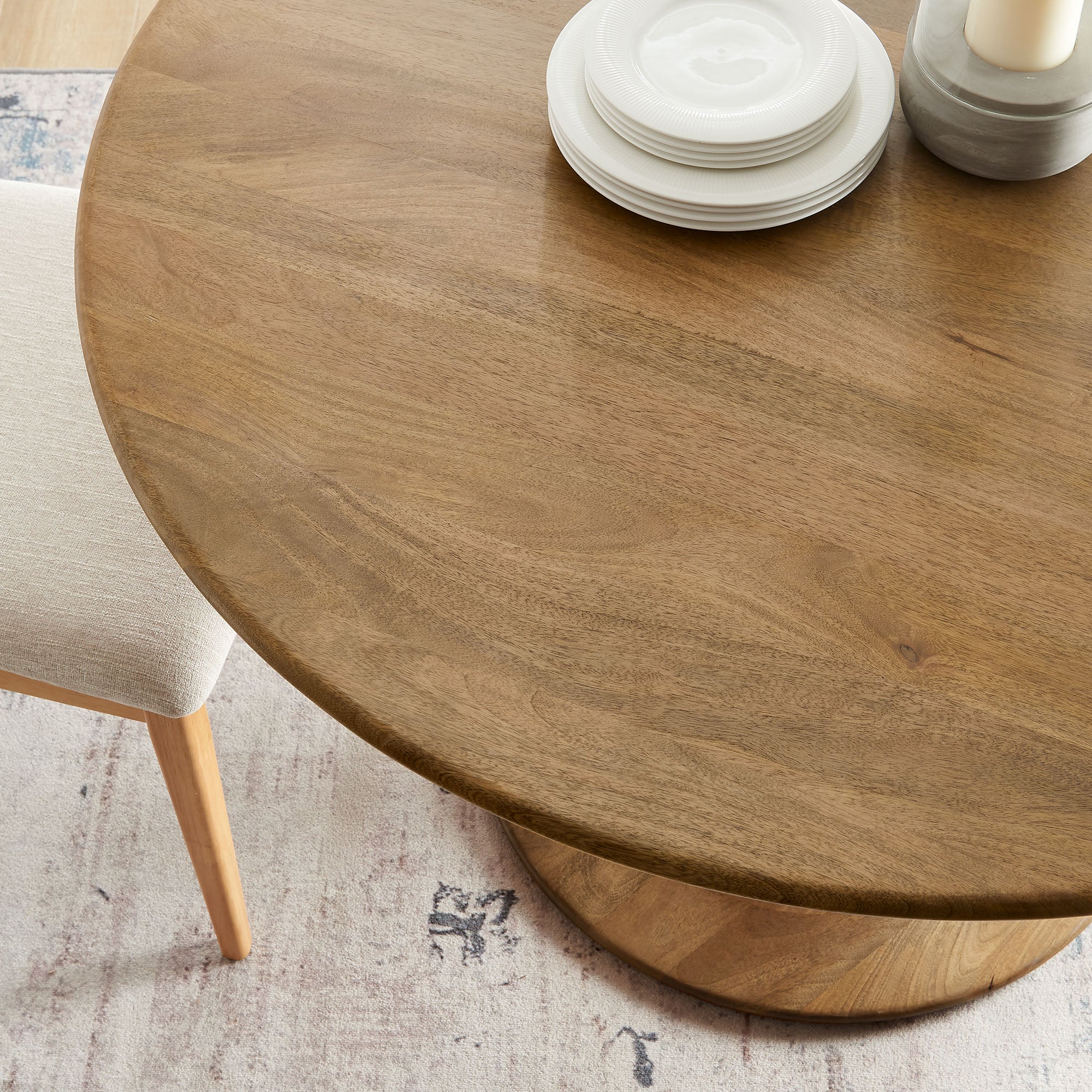 Lippa Round Solid Wood Dining Table