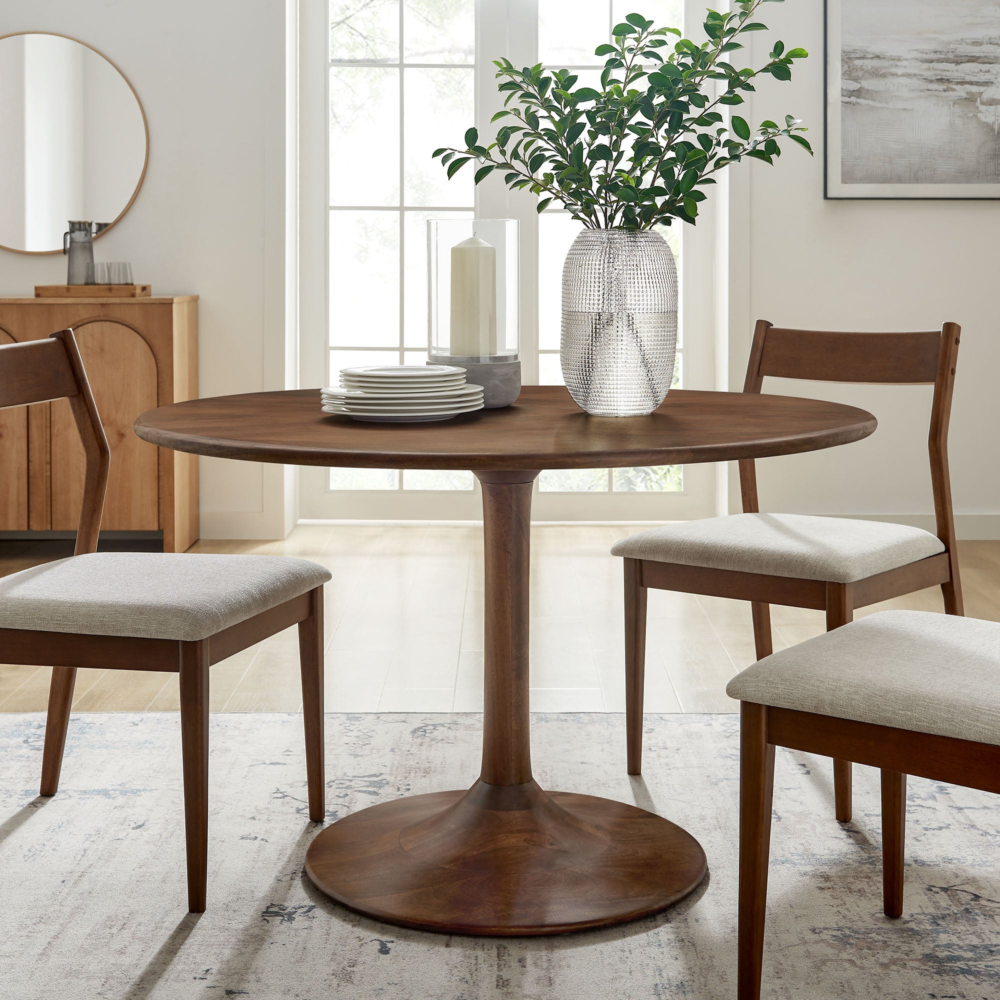 Lippa Round Solid Wood Dining Table