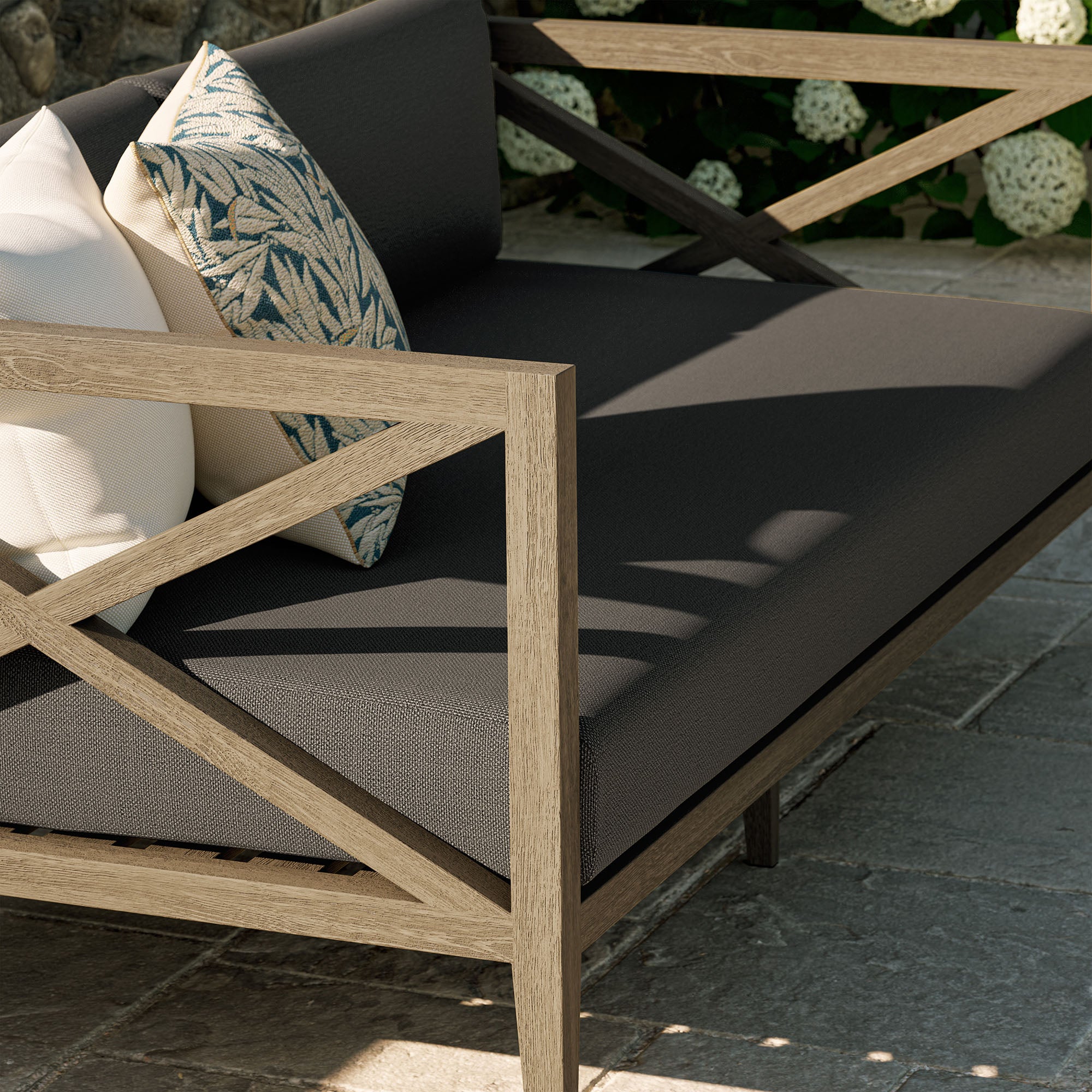 Northlake Outdoor Patio Teak Loveseat