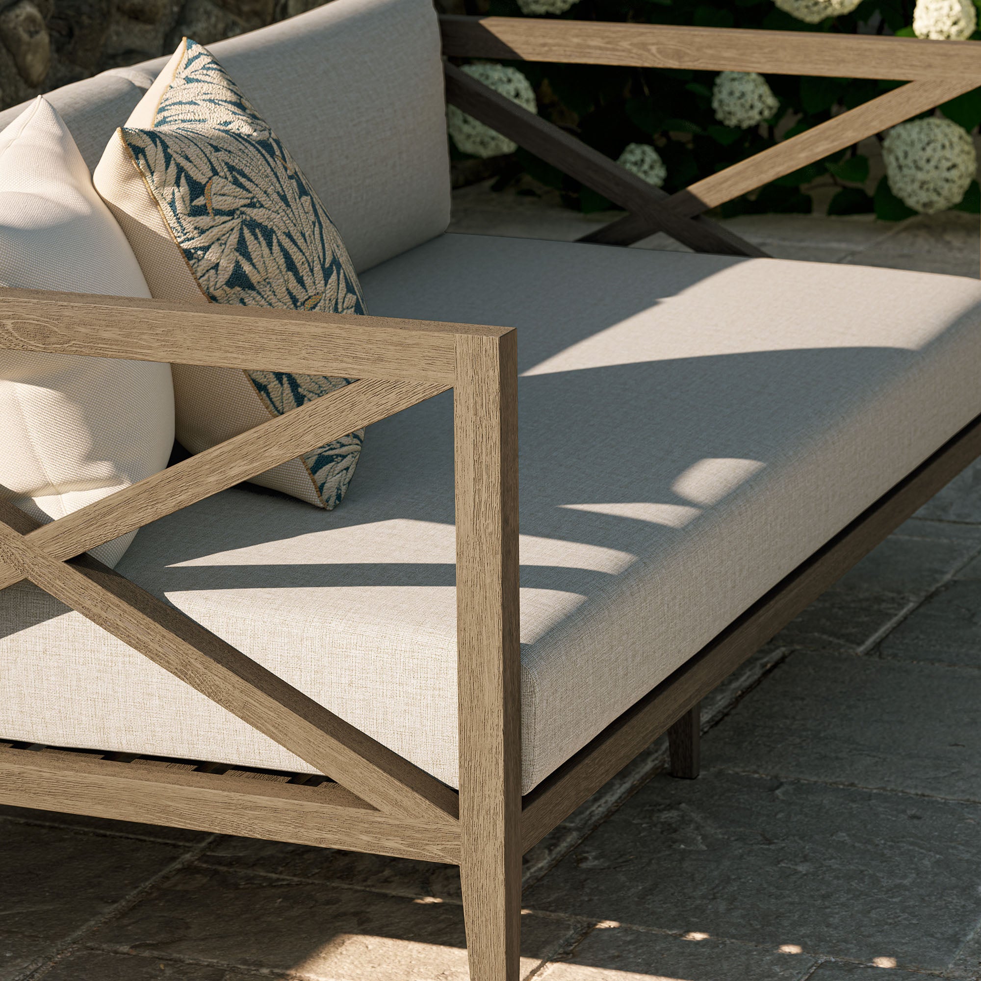 Northlake Outdoor Patio Teak Loveseat