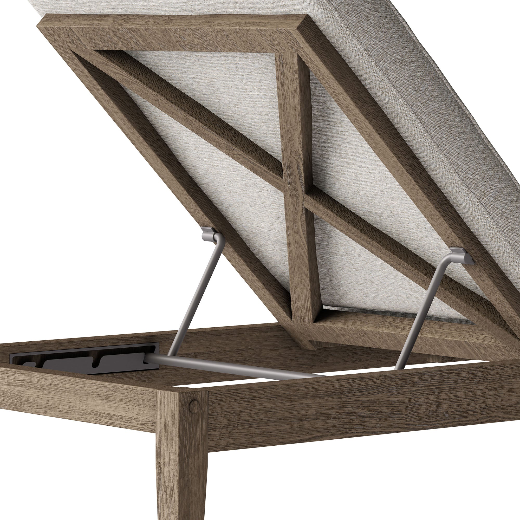 Northlake Outdoor Patio Teak Chaise Lounge