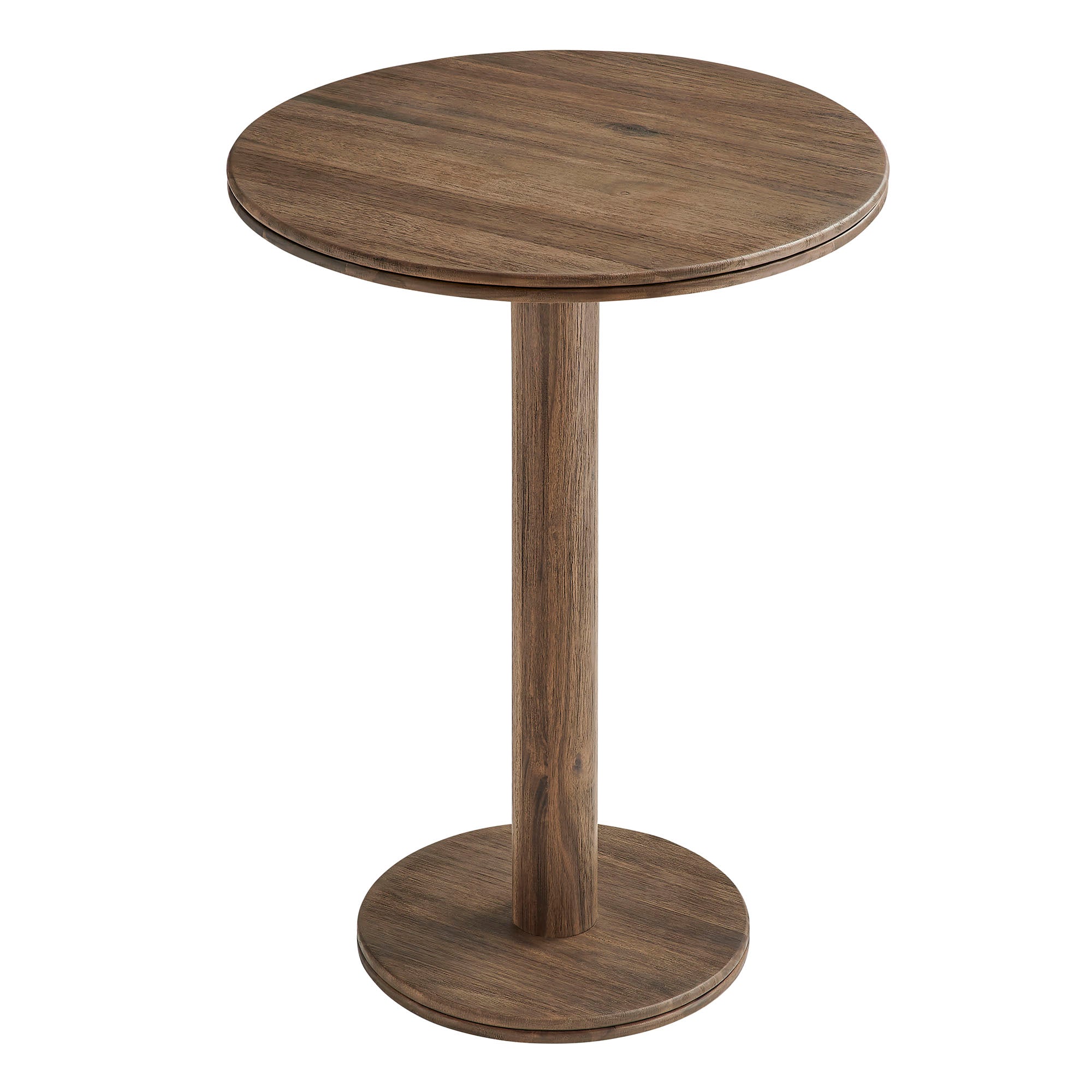 Neo 31 Inch Round Indoor - Outdoor Patio Patio Wood Bar Table