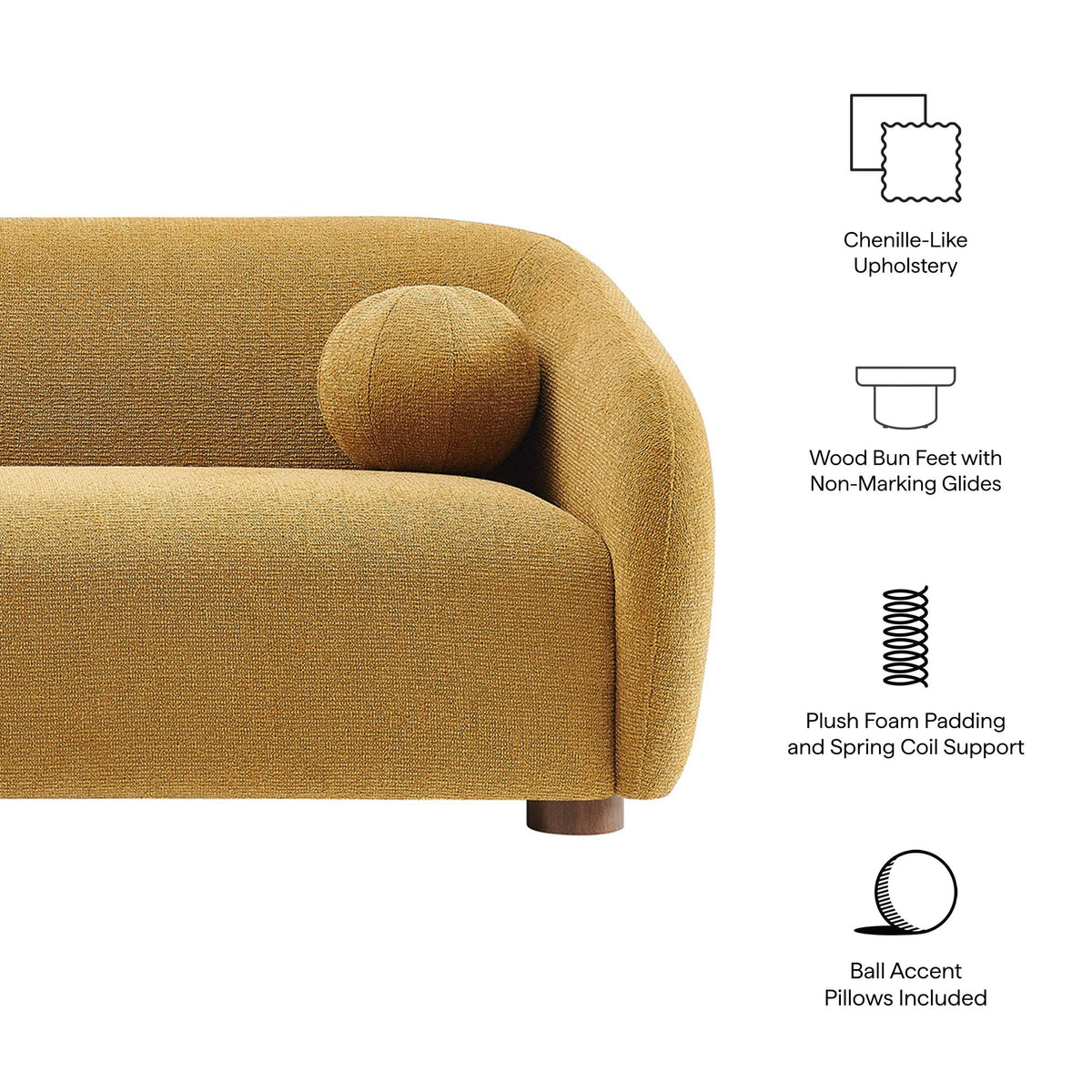Holland Chenille Fabric Sofa