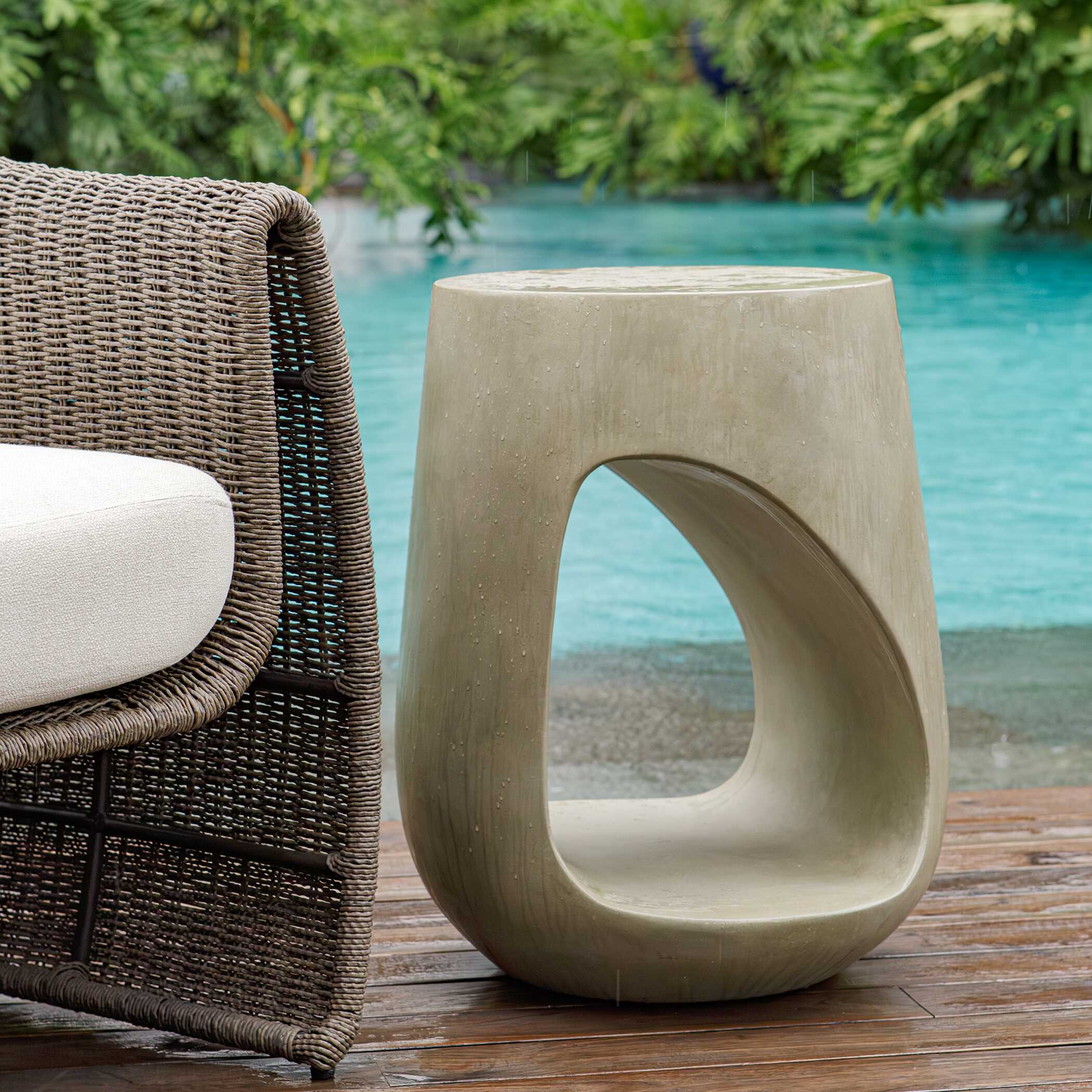 Lithos Outdoor Accent Table