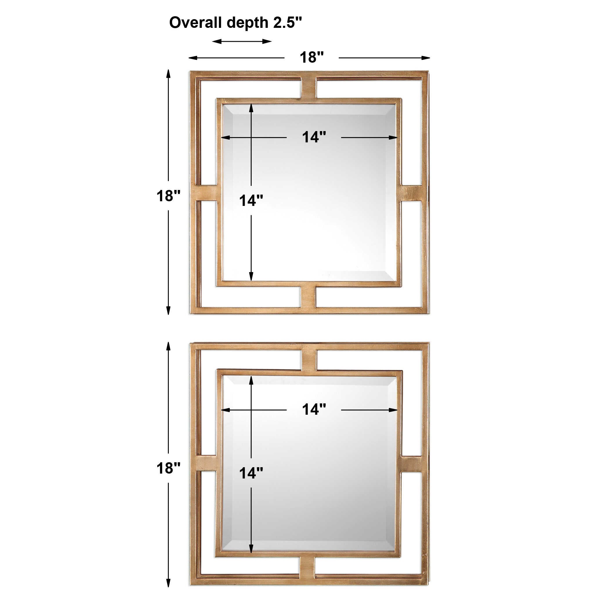 Allick Square Mirrors Set/2