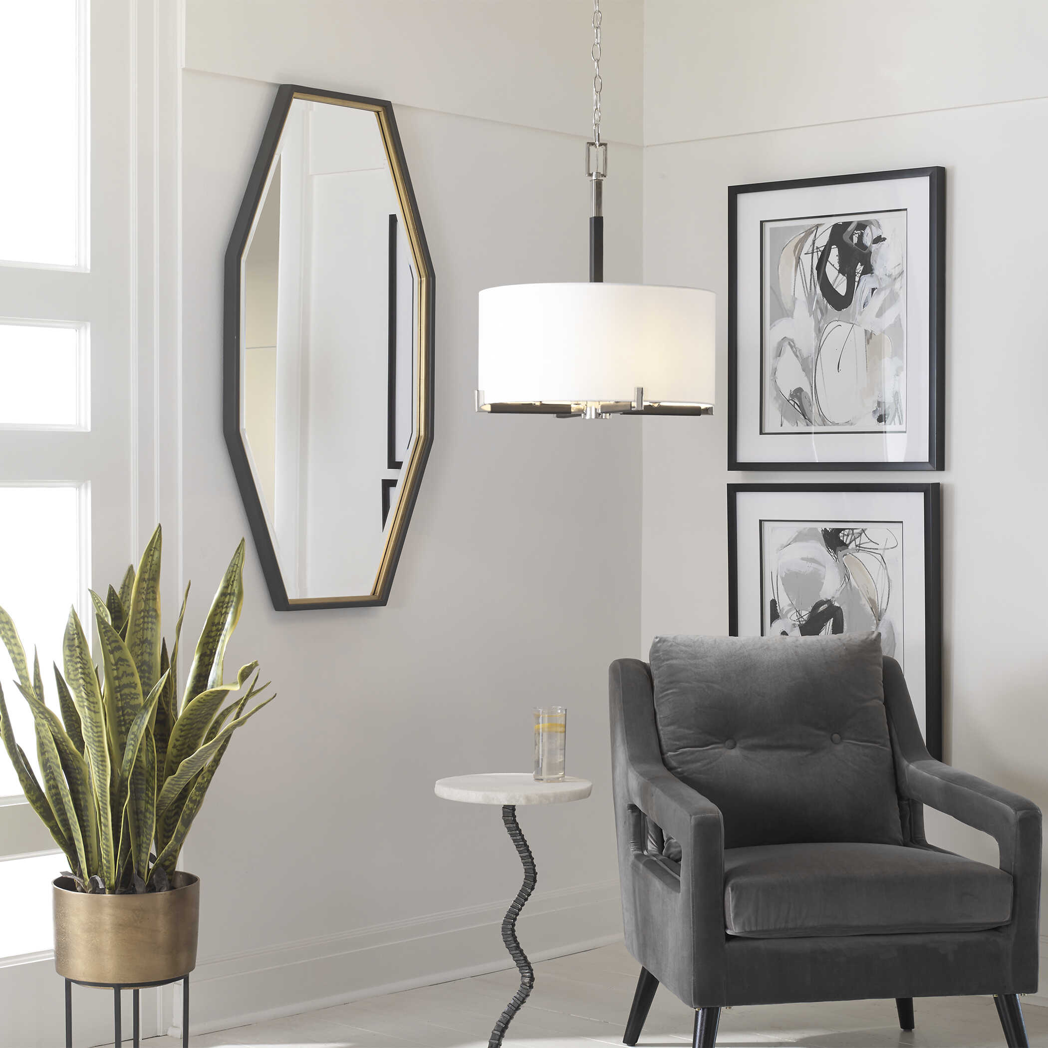 Savion Octagon Mirror