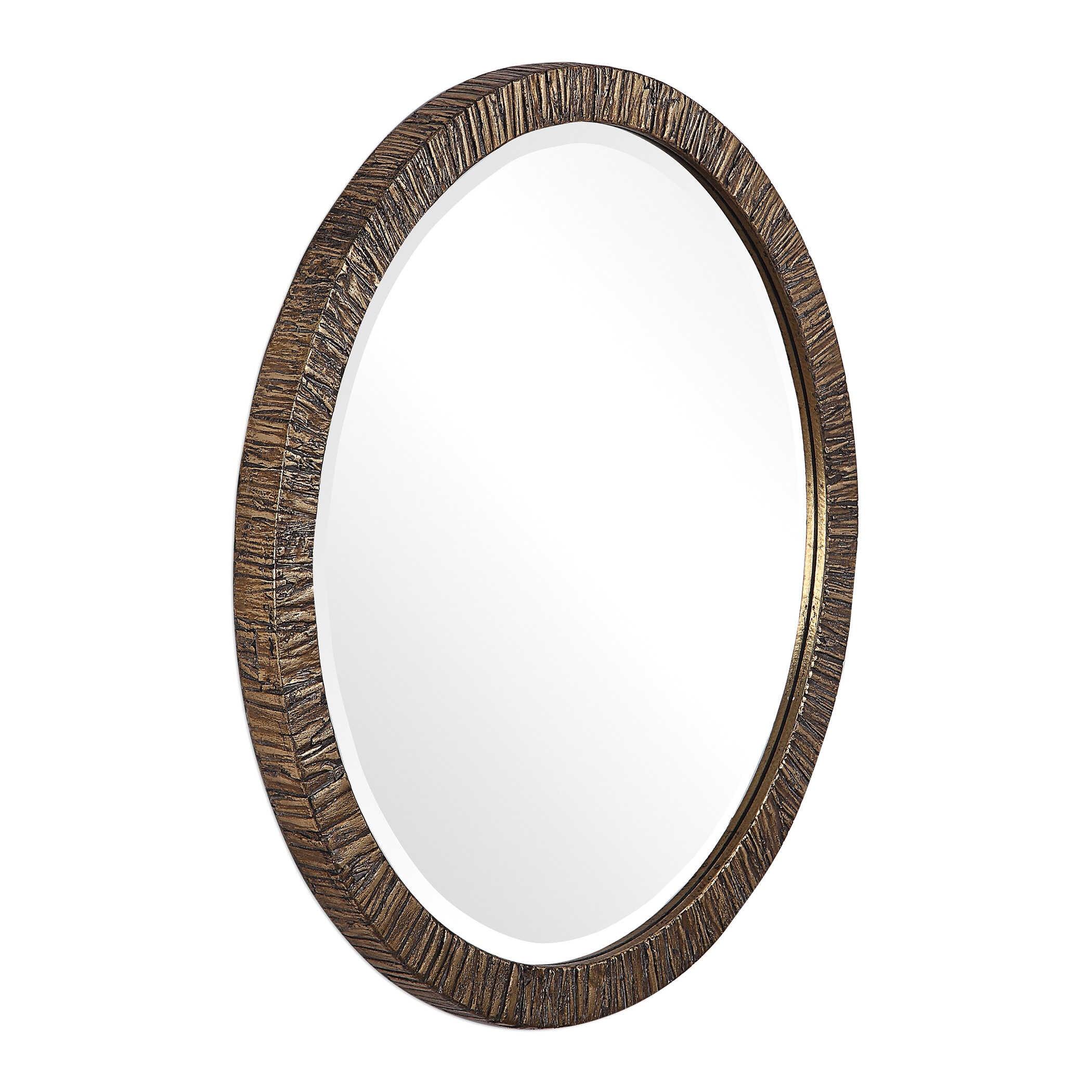 Wayde Bark Round Mirror