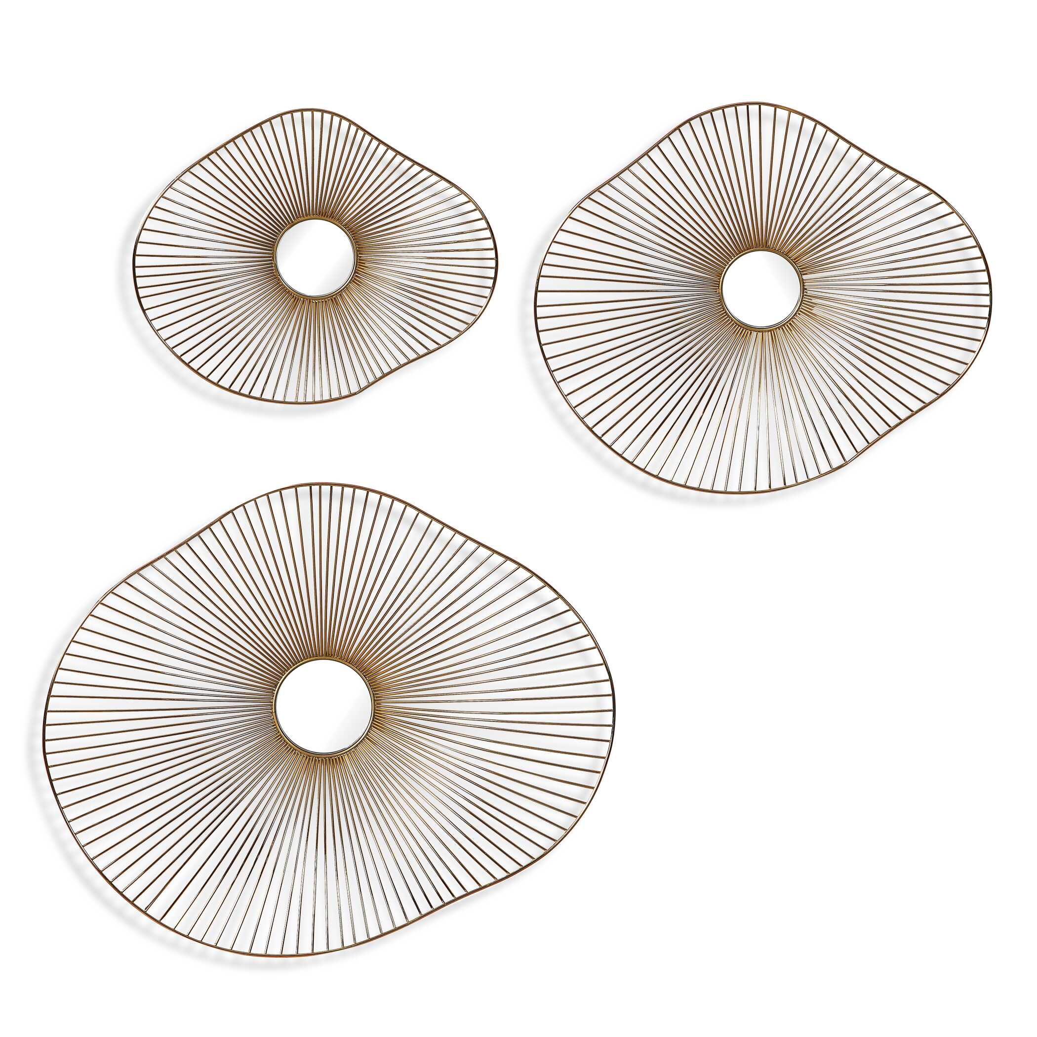Avarie Gold Metal Wall Art Set/3