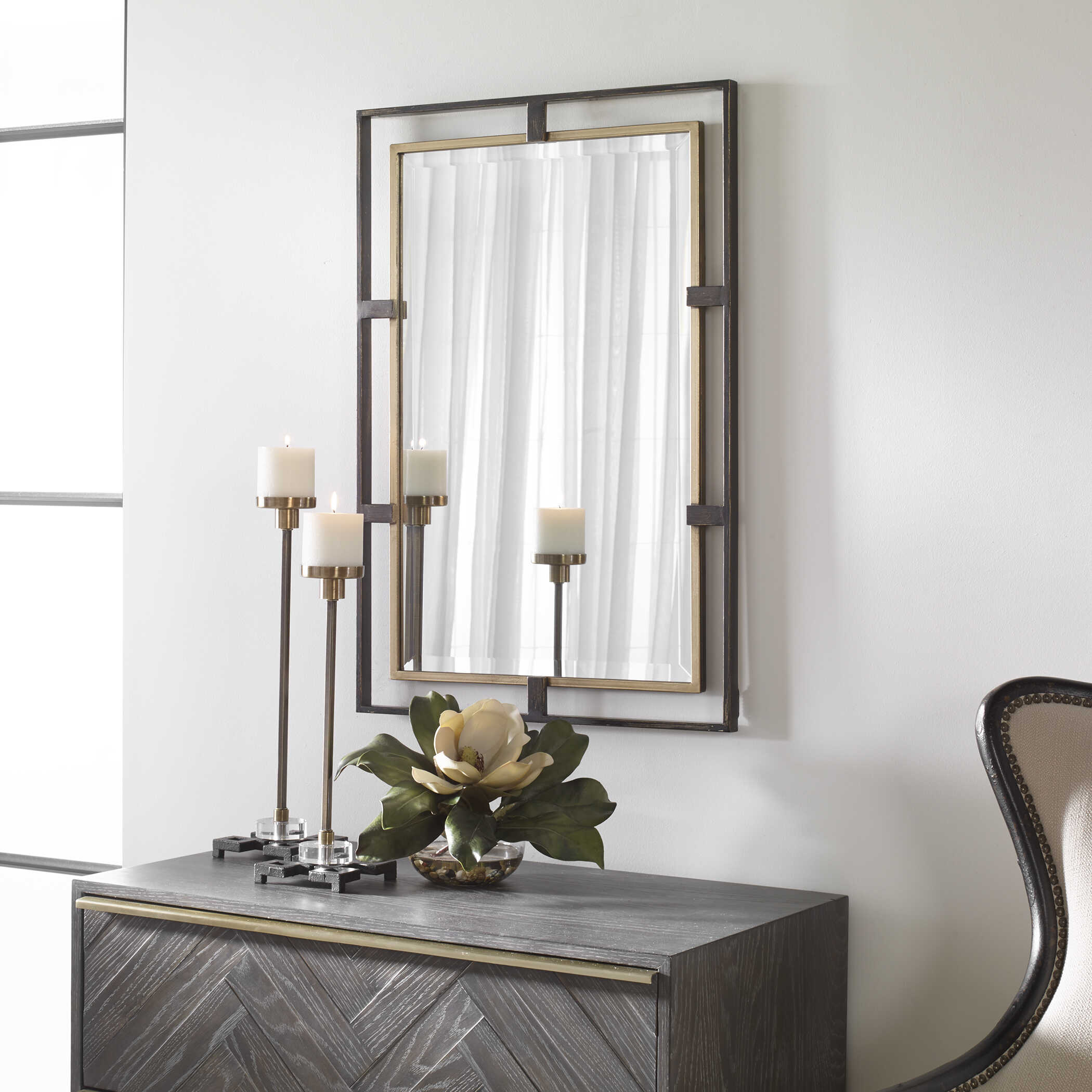 Carrizo Gold & Rectangle Mirror