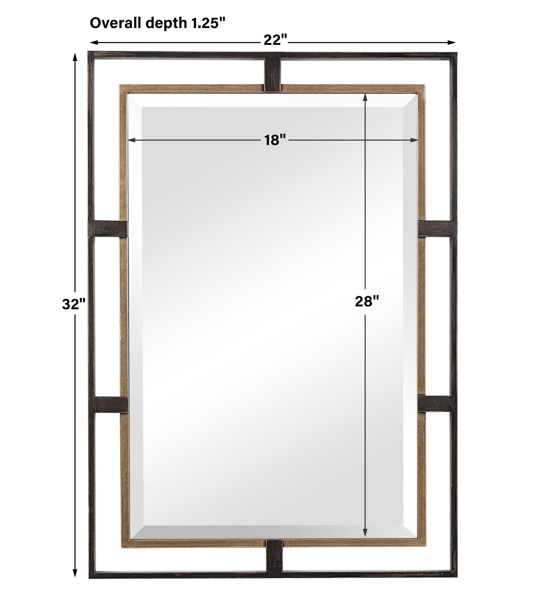 Carrizo Gold & Rectangle Mirror