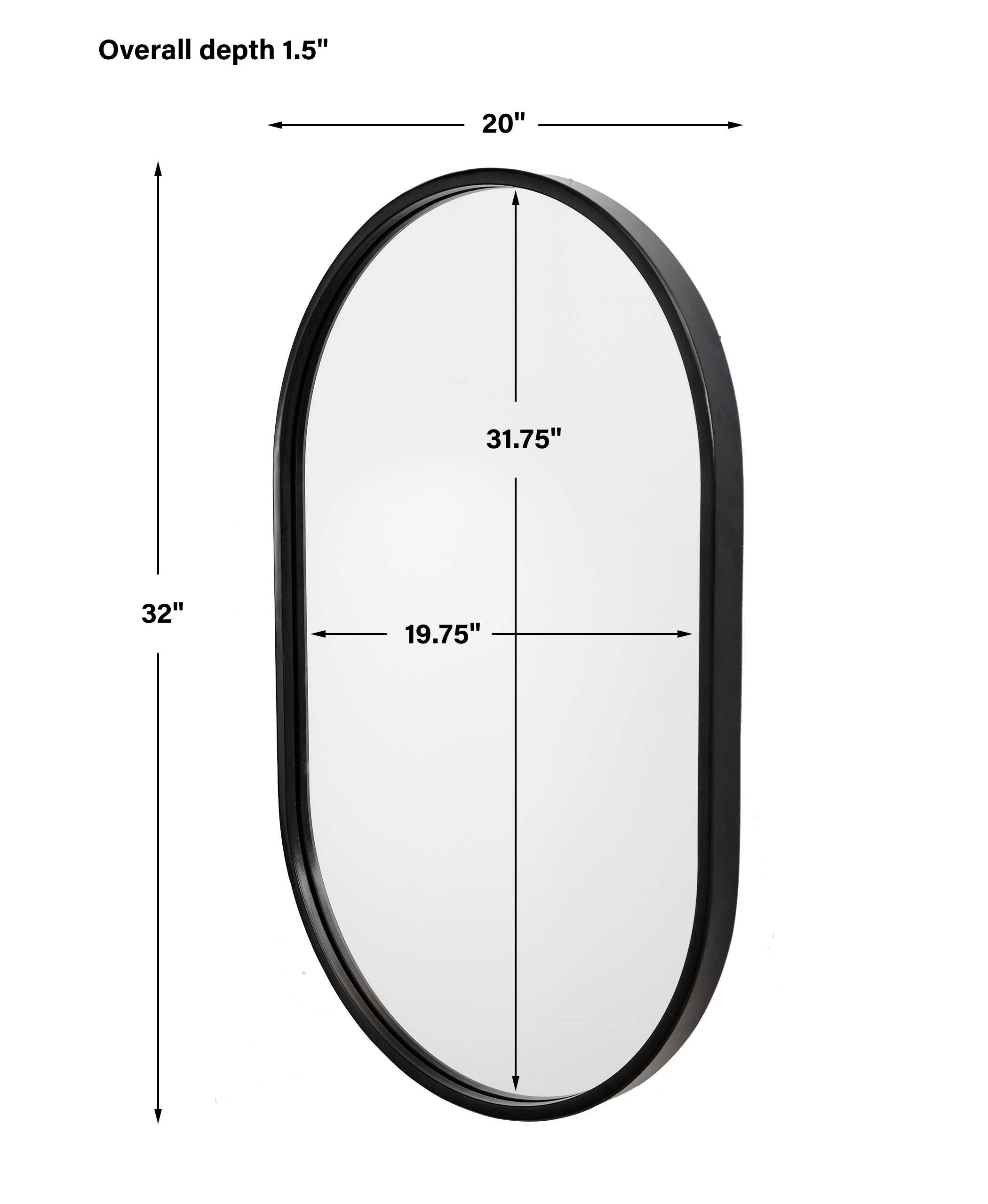 Varina Minimalist Oval Mirror