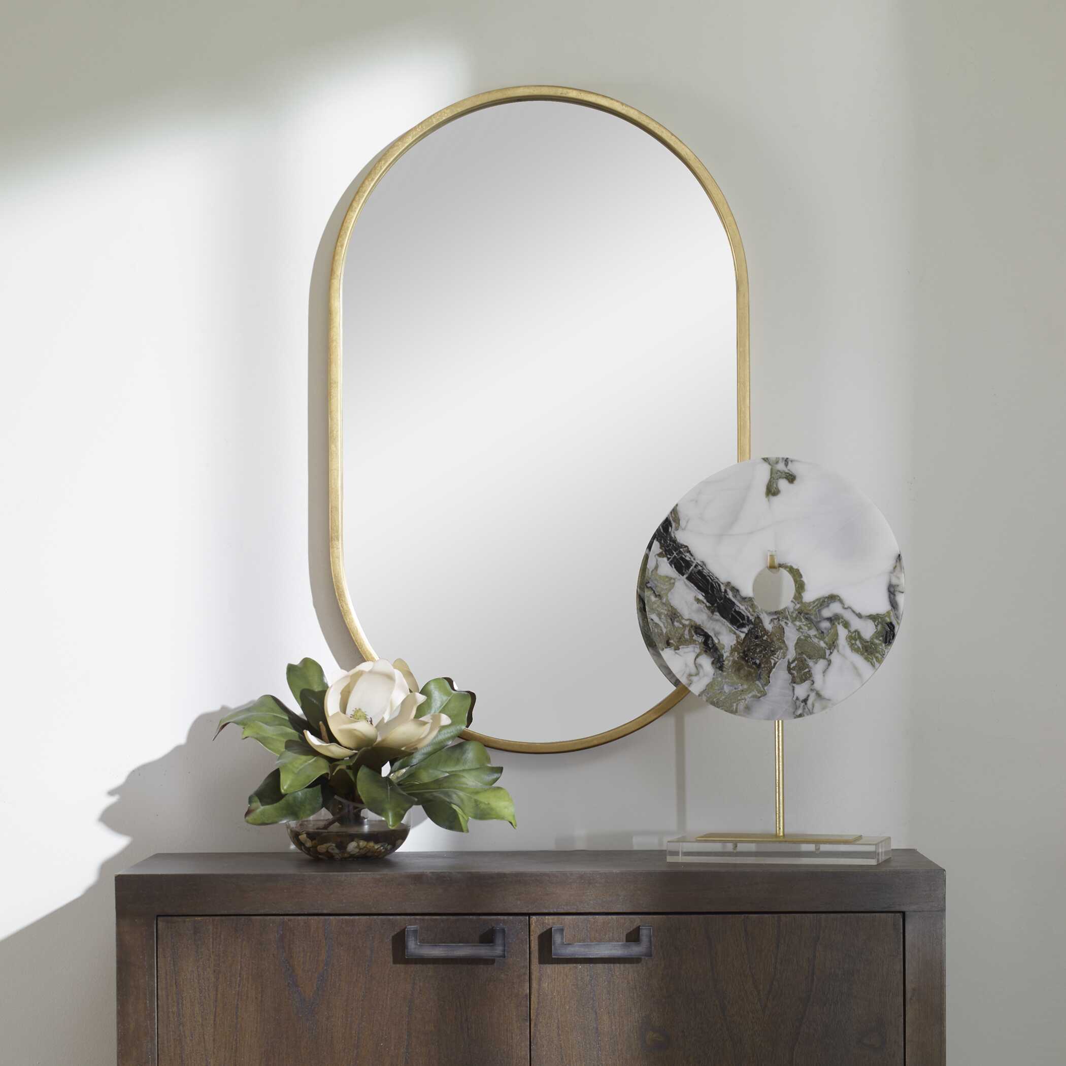 Varina Minimalist Oval Mirror