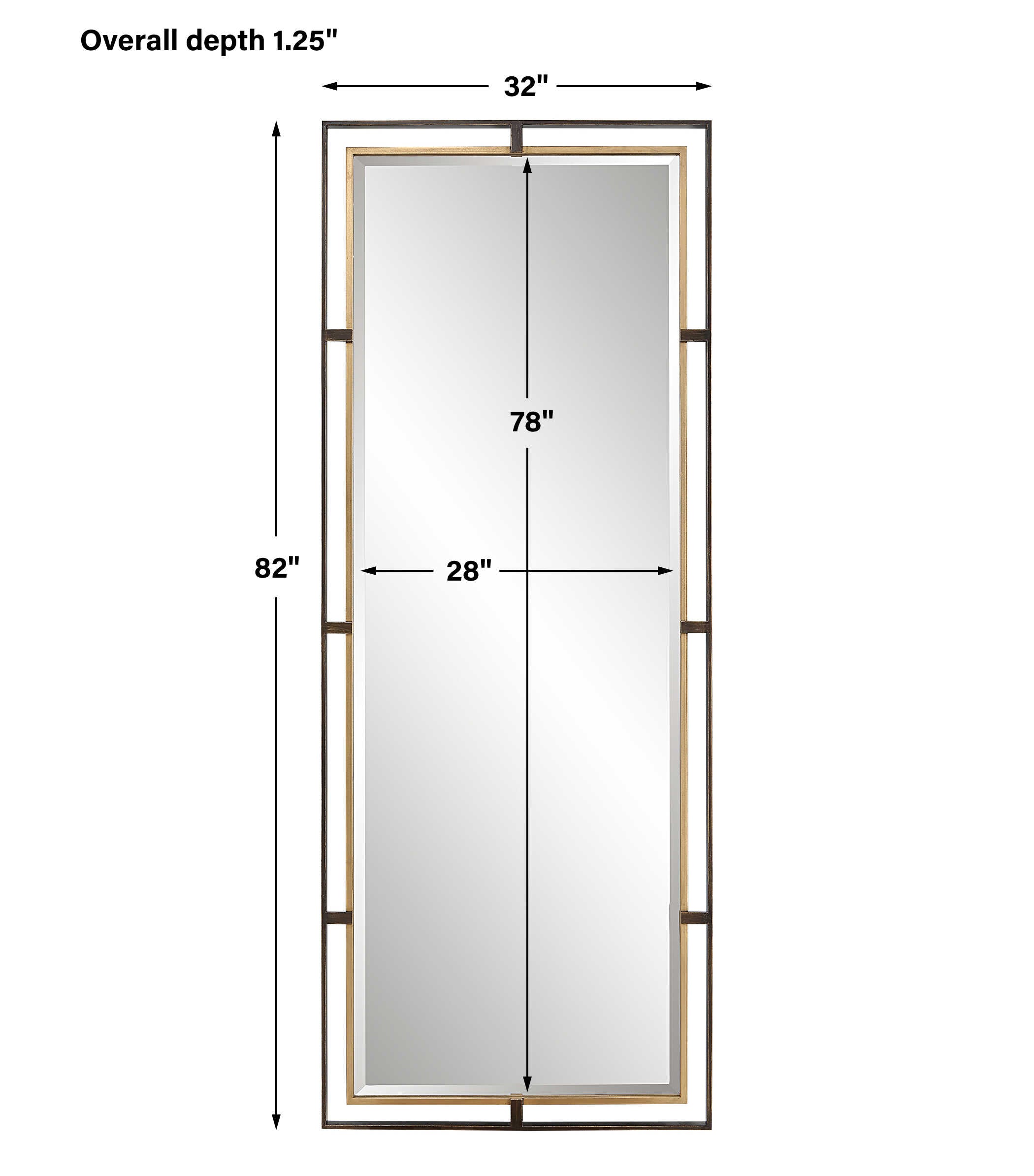 Carrizo Tall & Gold Mirror