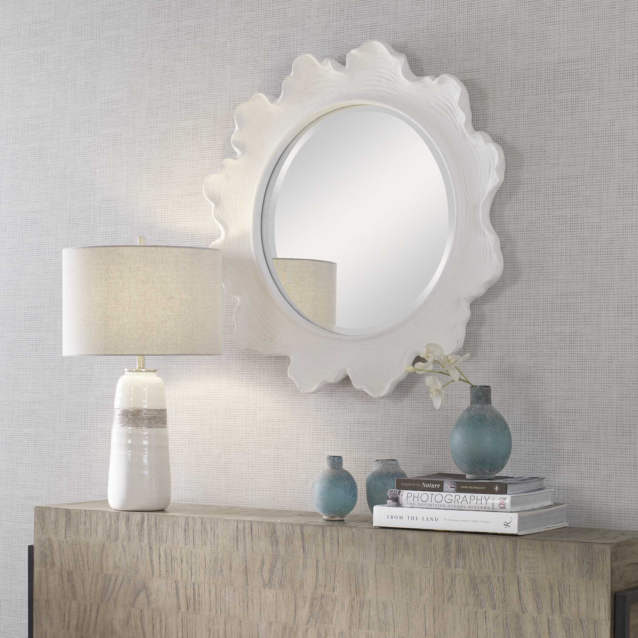 Sea Coral Round Mirror