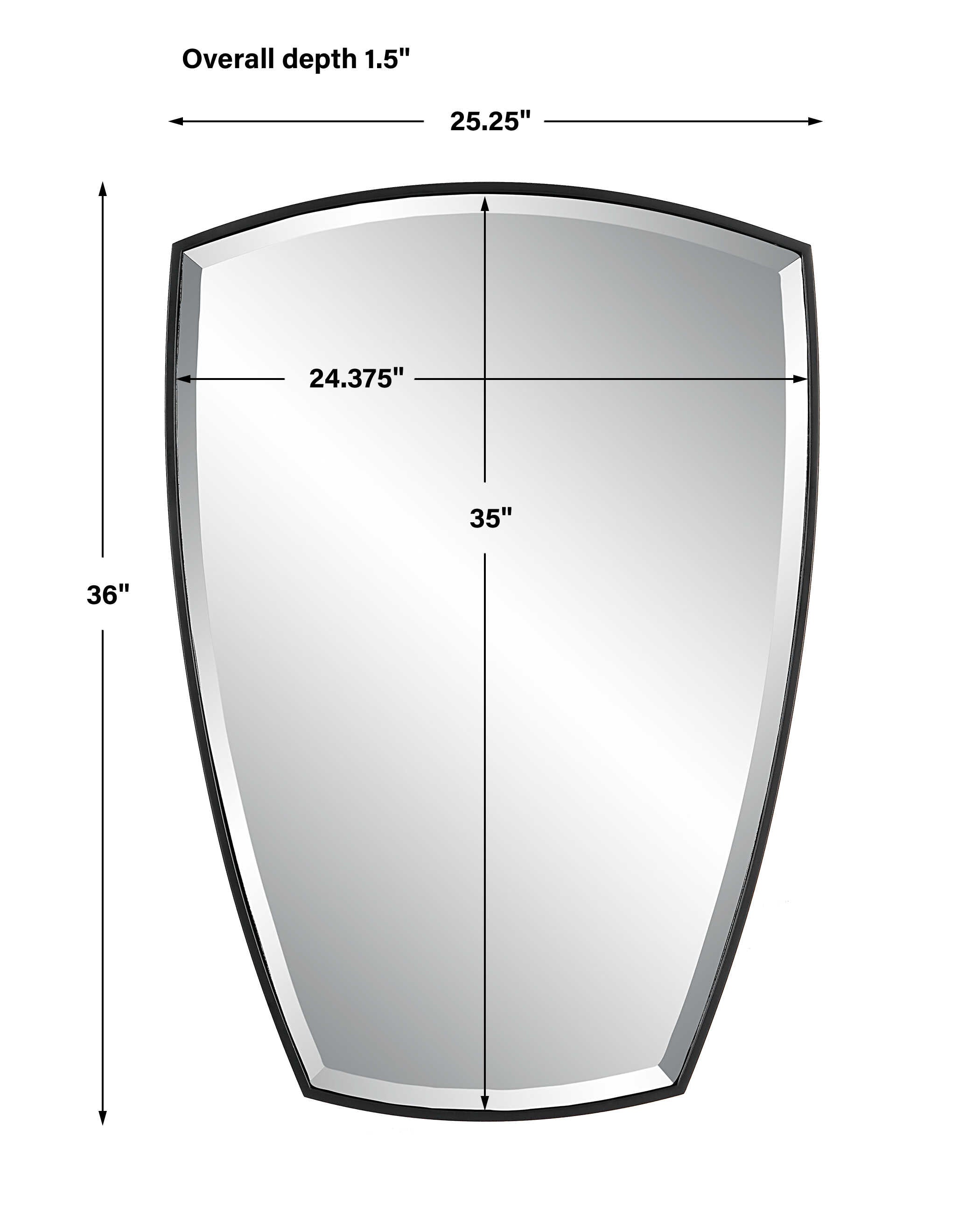 Crest Curved Iron Mirror