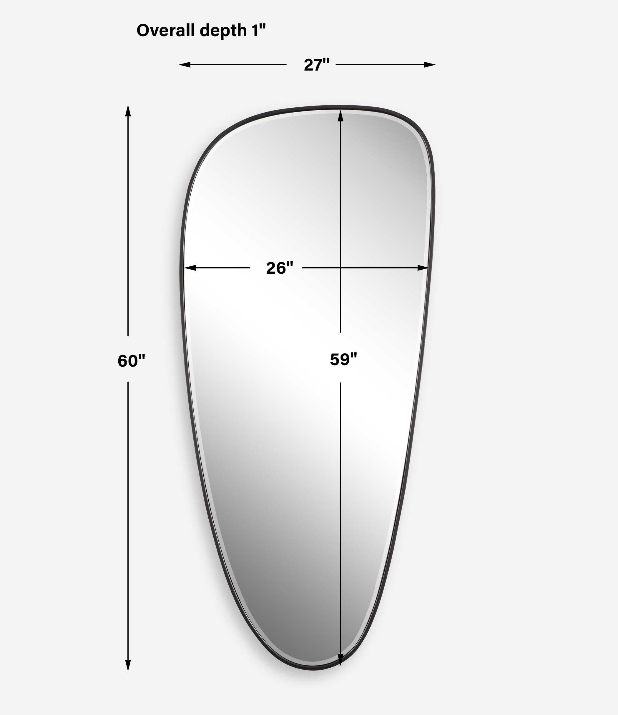 Olona Asymmetrical Modern Mirror