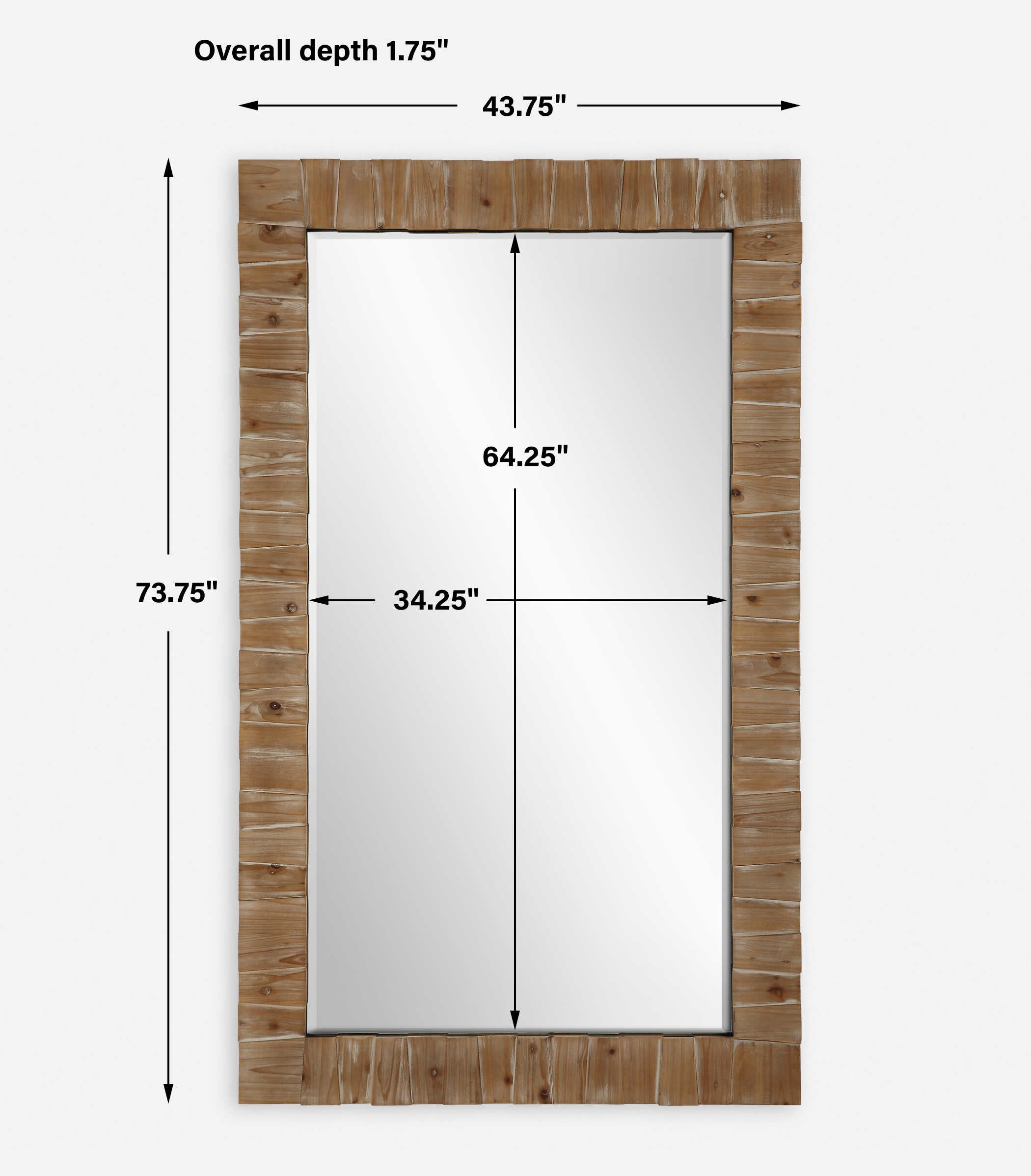 Ayanna Washed Wood Mirror