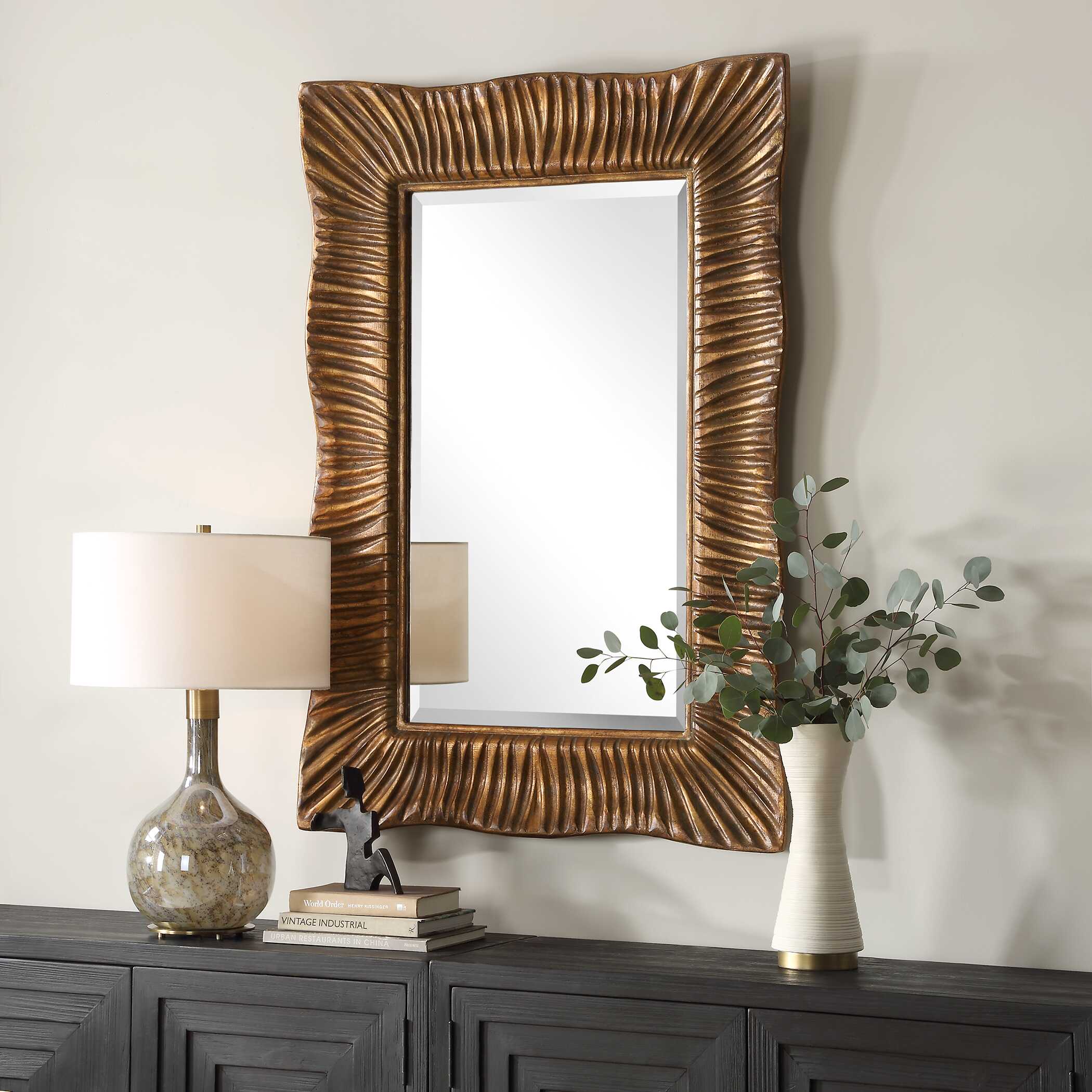 Emerson Scalloped Antique Mirror