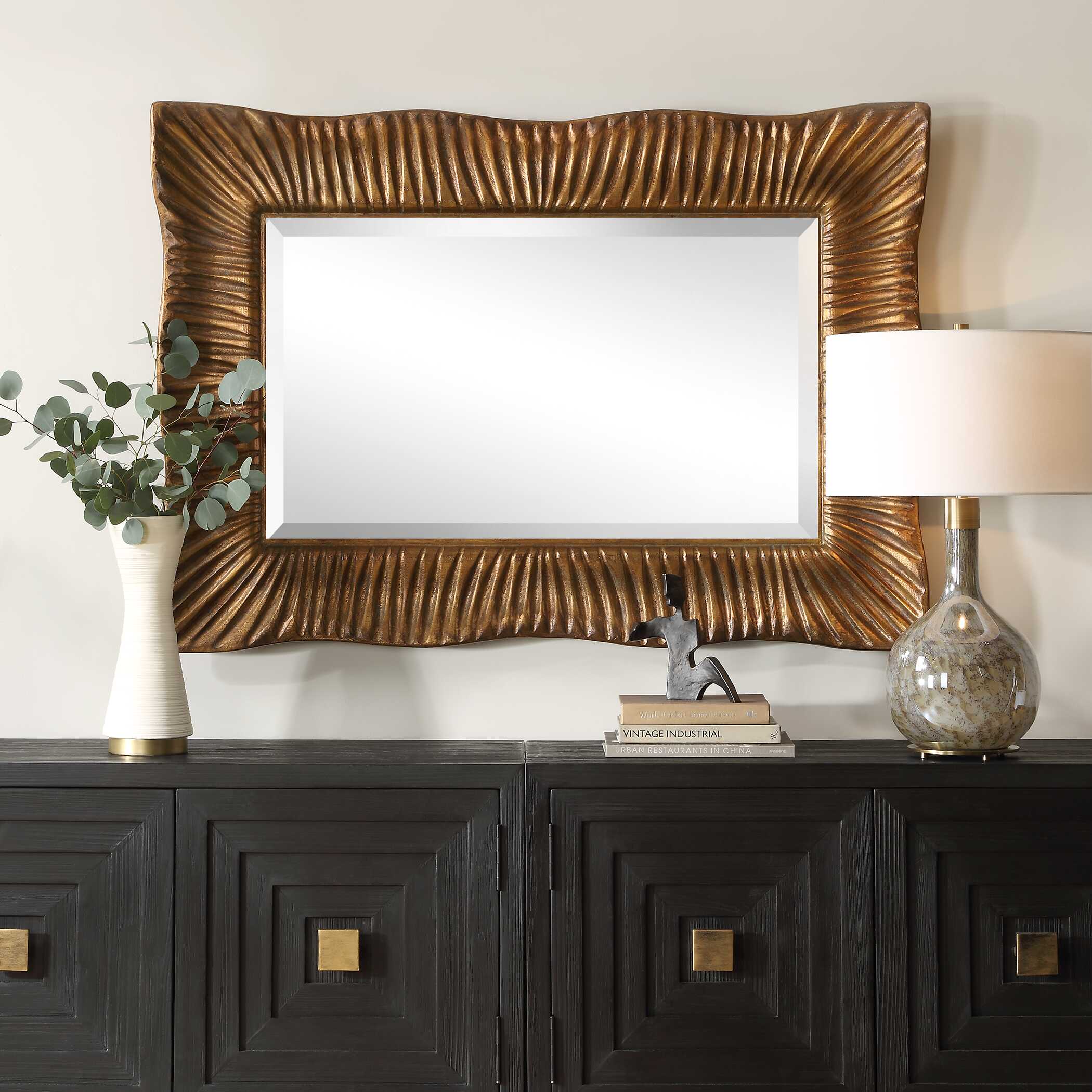 Emerson Scalloped Antique Mirror