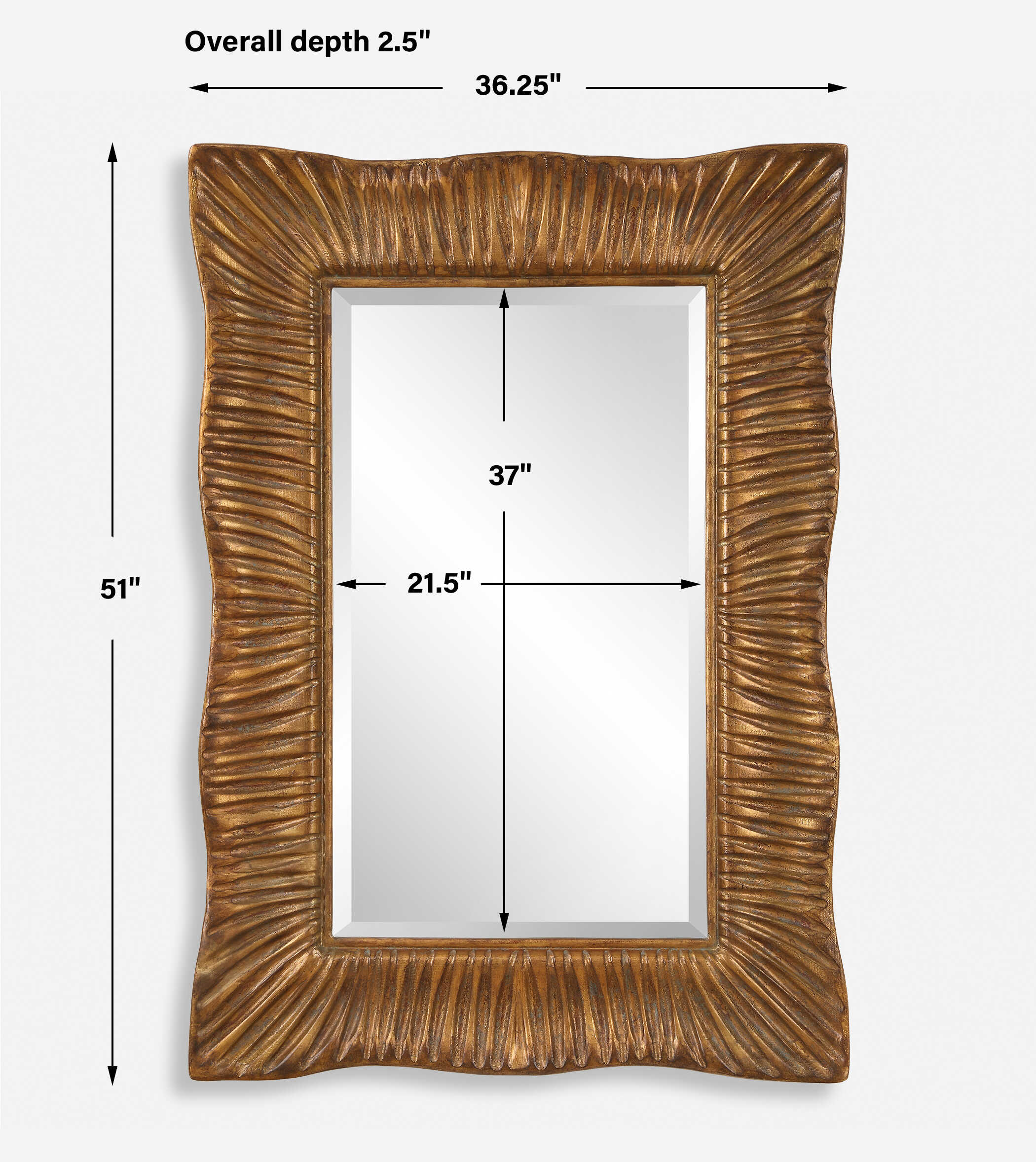 Emerson Scalloped Antique Mirror