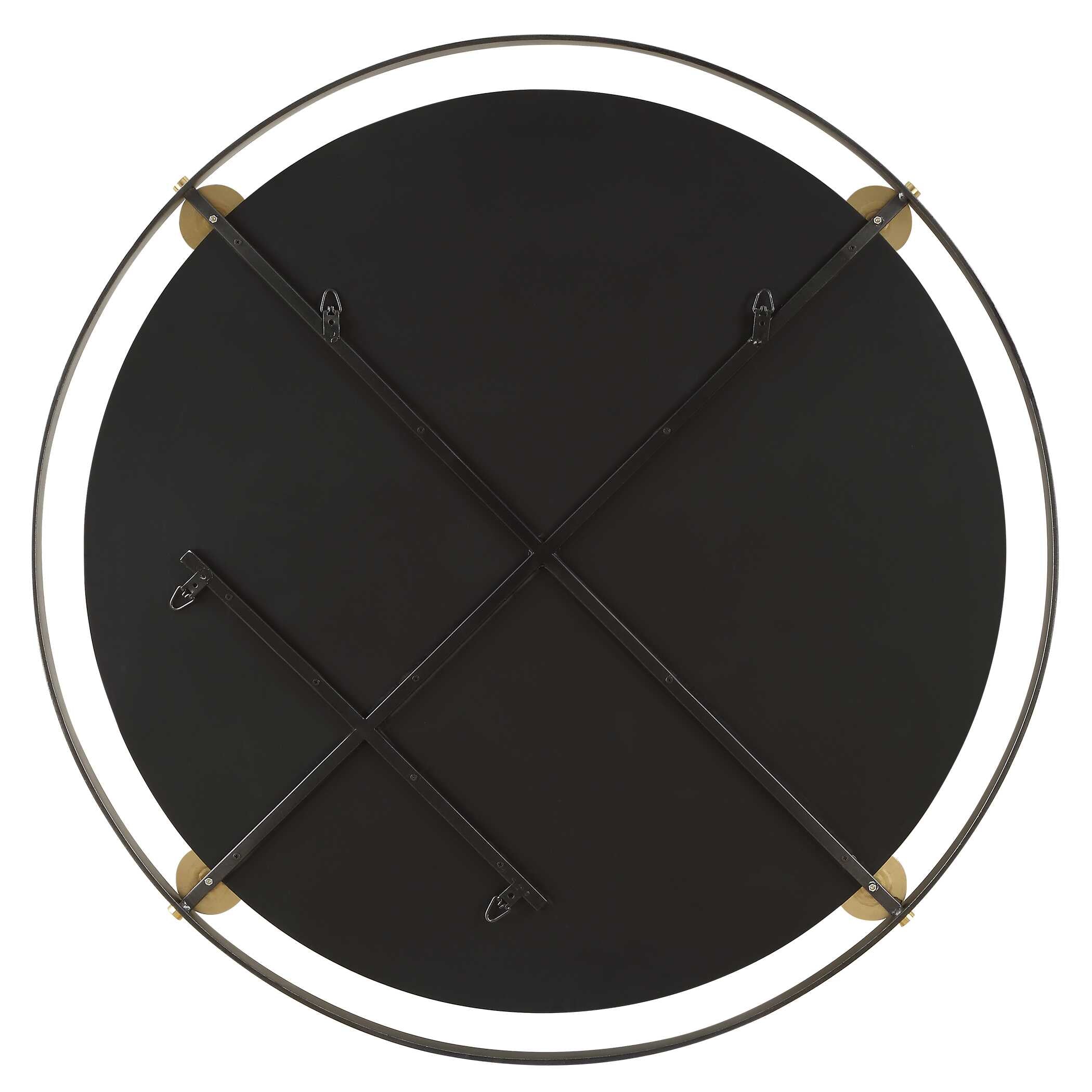 Radius Round Iron Mirror