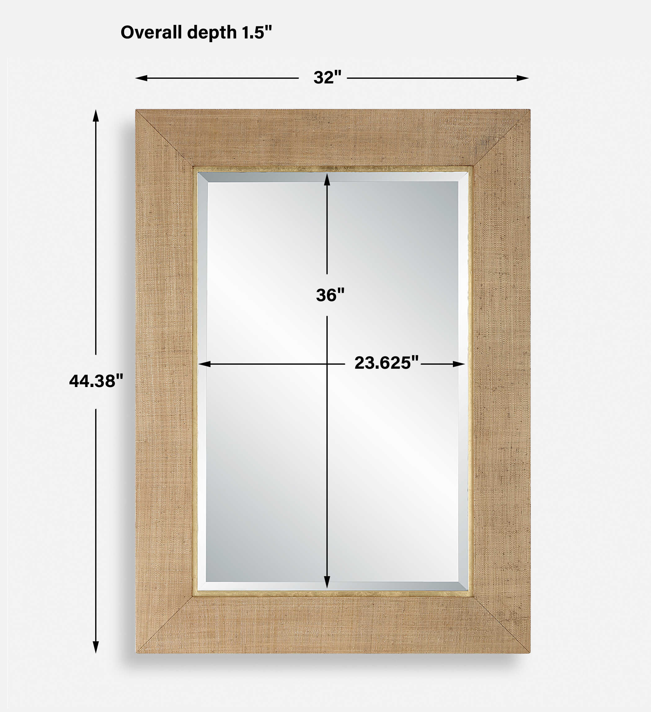 Bungalow Grass Cloth Mirror