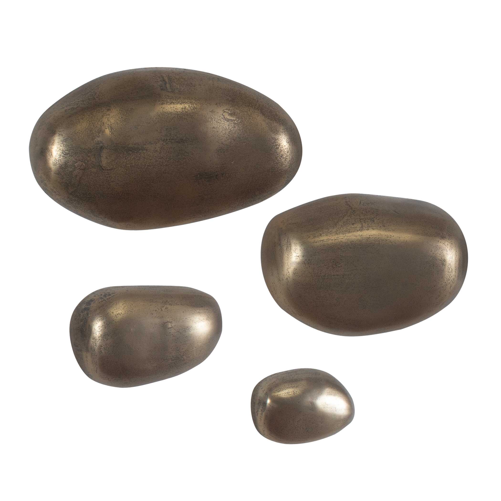 Set In Stone Brass Outdoor Wall Art Set/4