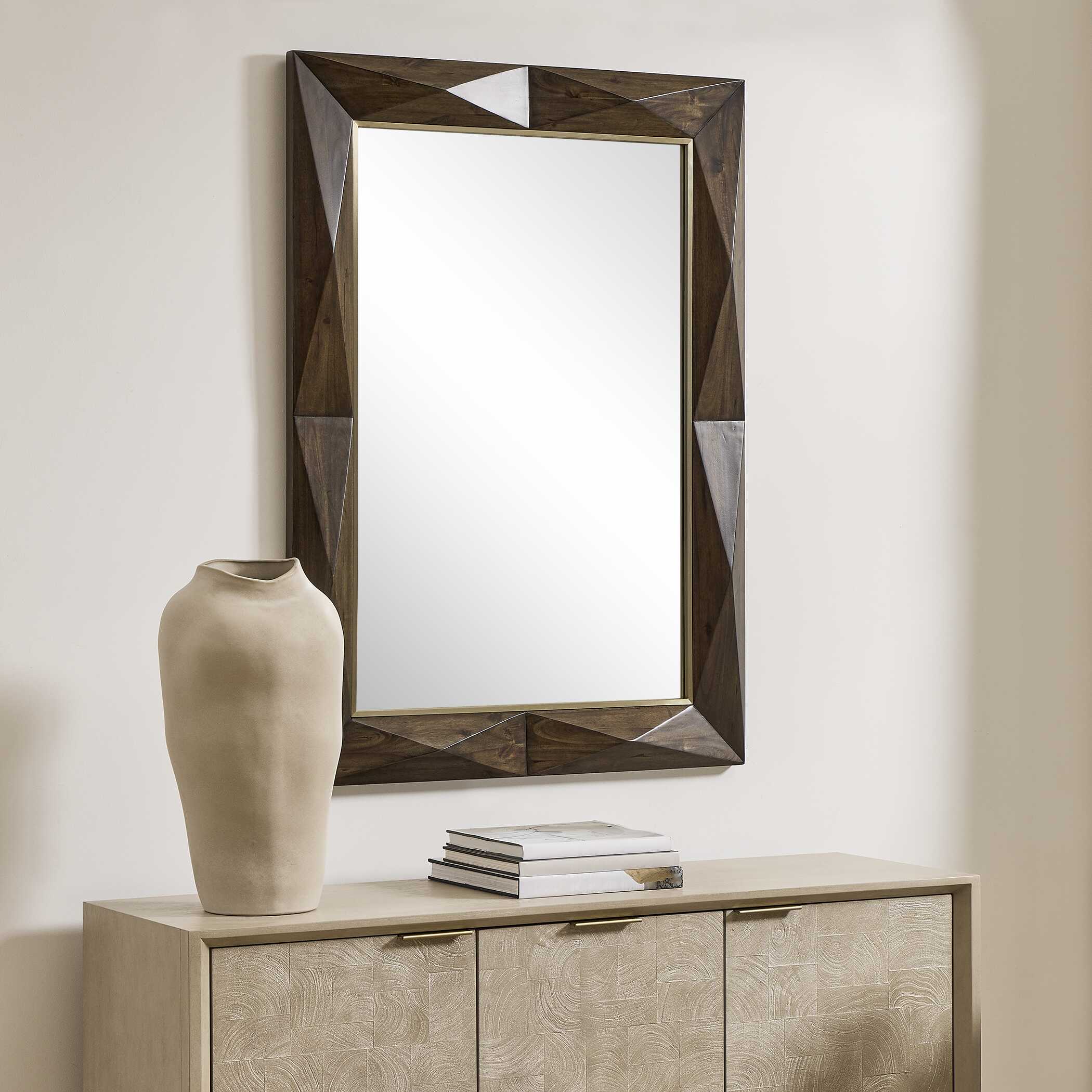 Diamond In The Rough Wood Mirror