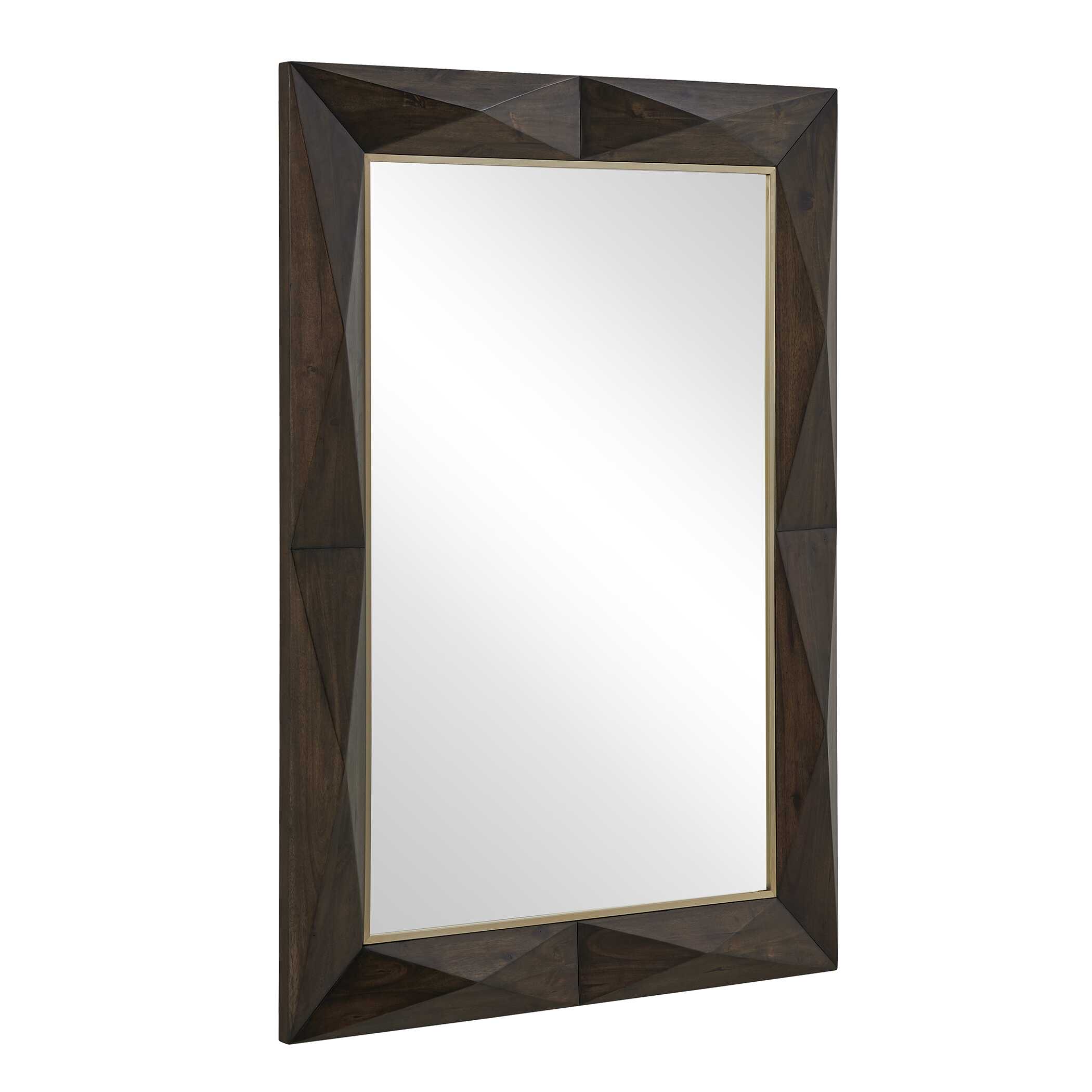 Diamond In The Rough Wood Mirror