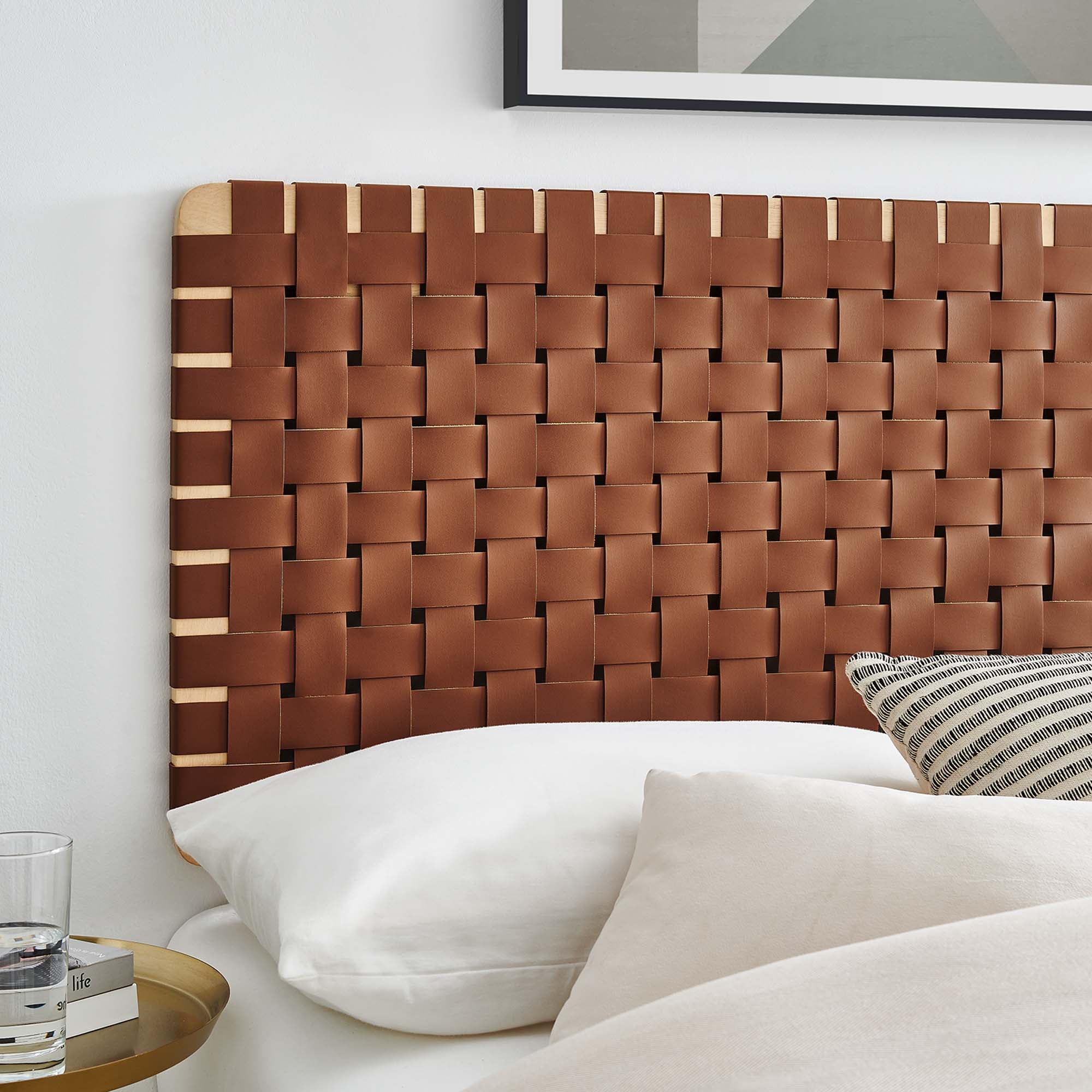 Sparta Weave Vegan Leather Headboard