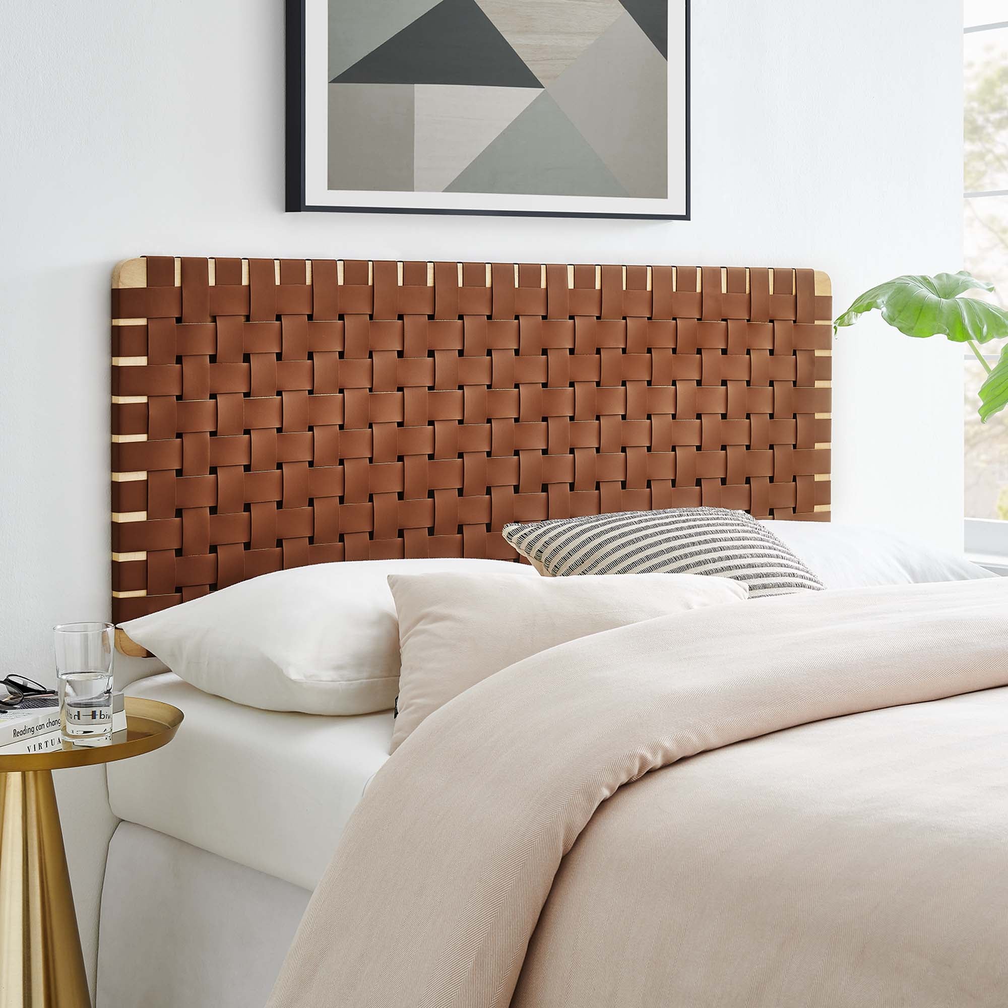 Sparta Weave Vegan Leather Headboard