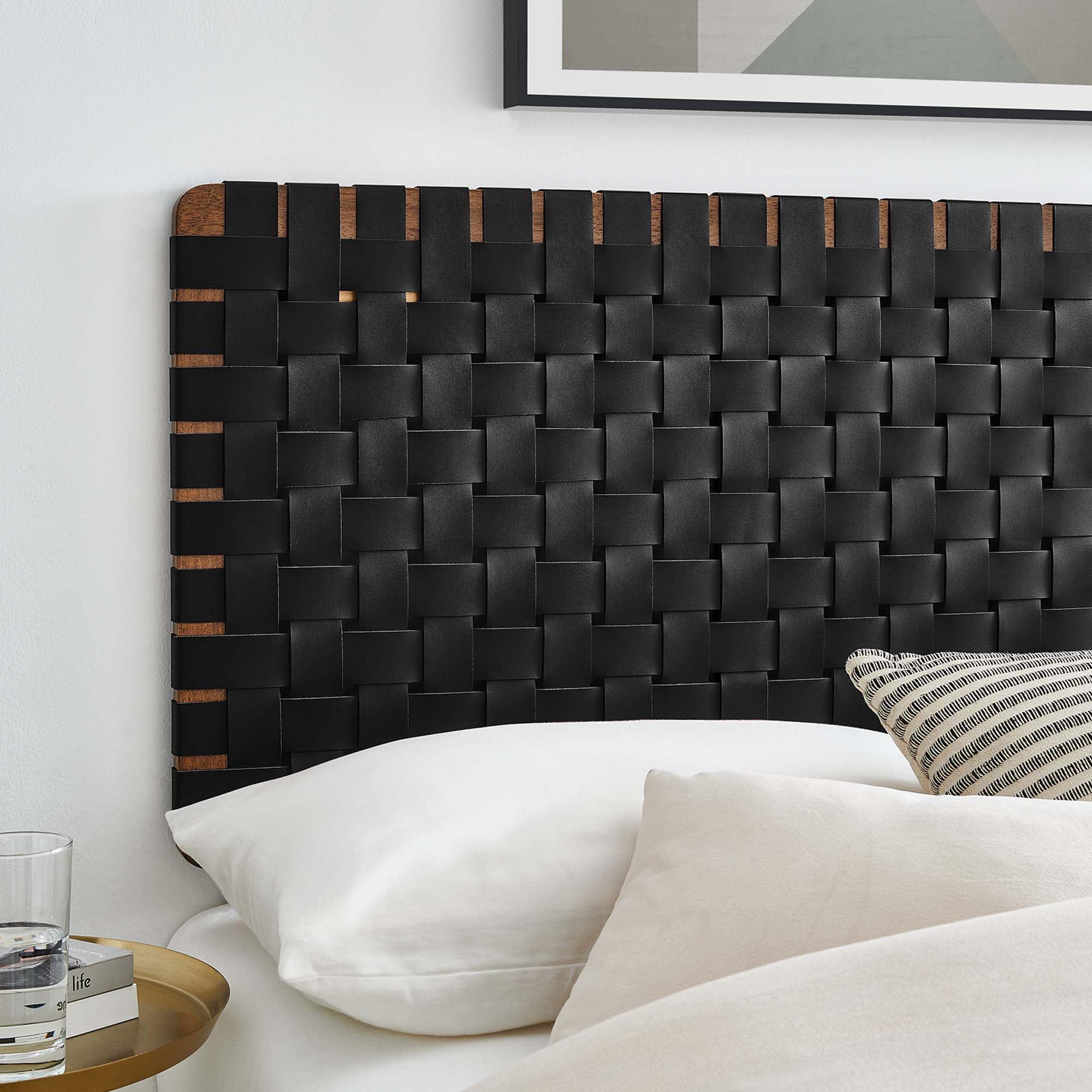 Sparta Weave Vegan Leather Headboard