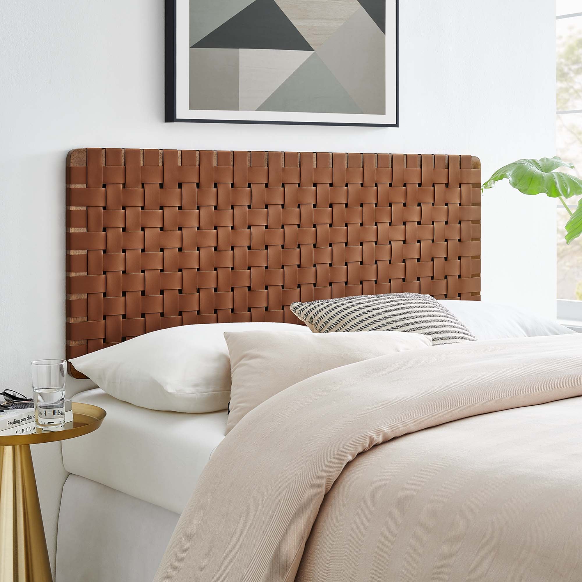Sparta Weave Vegan Leather Headboard