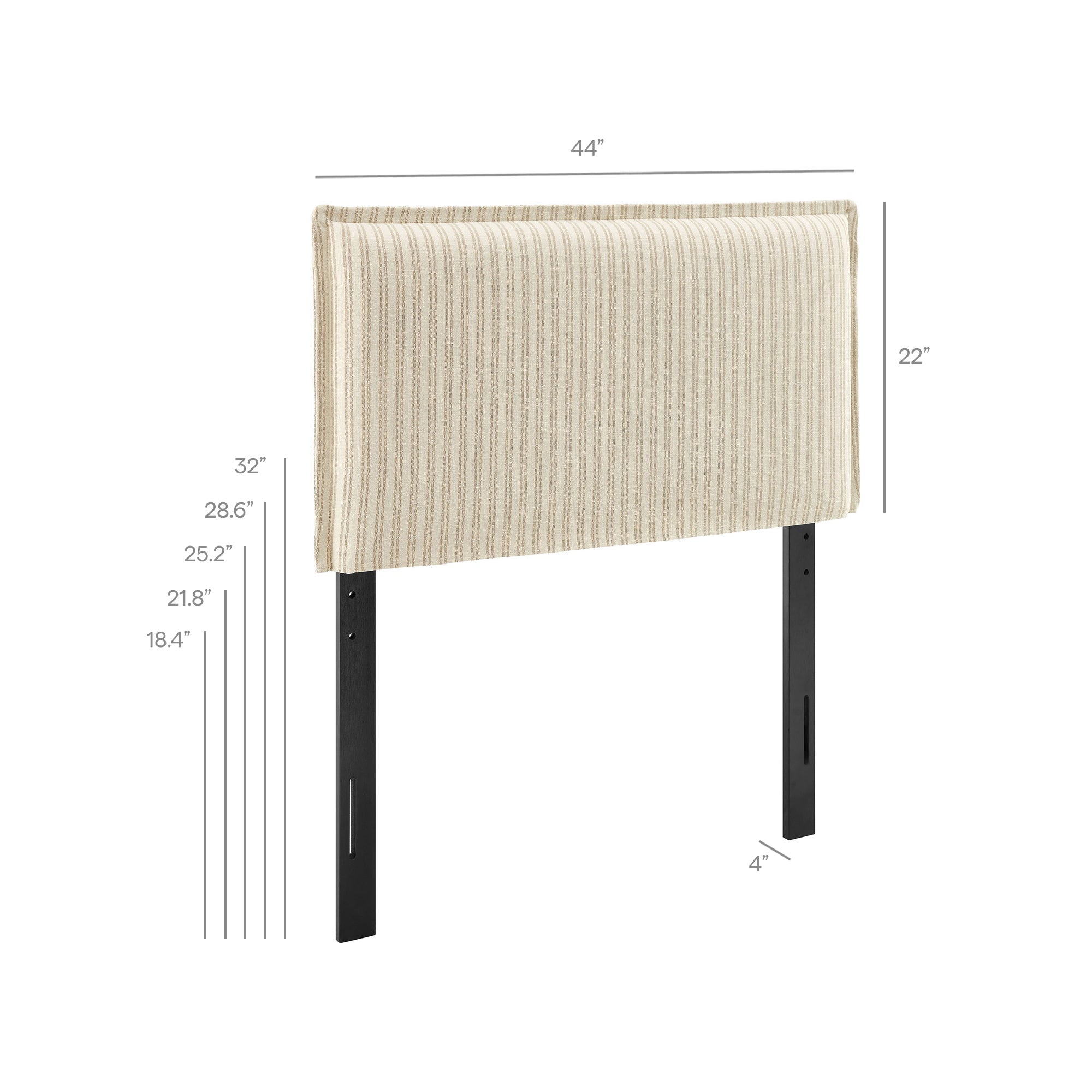 Camille Striped Linen Blend Headboard