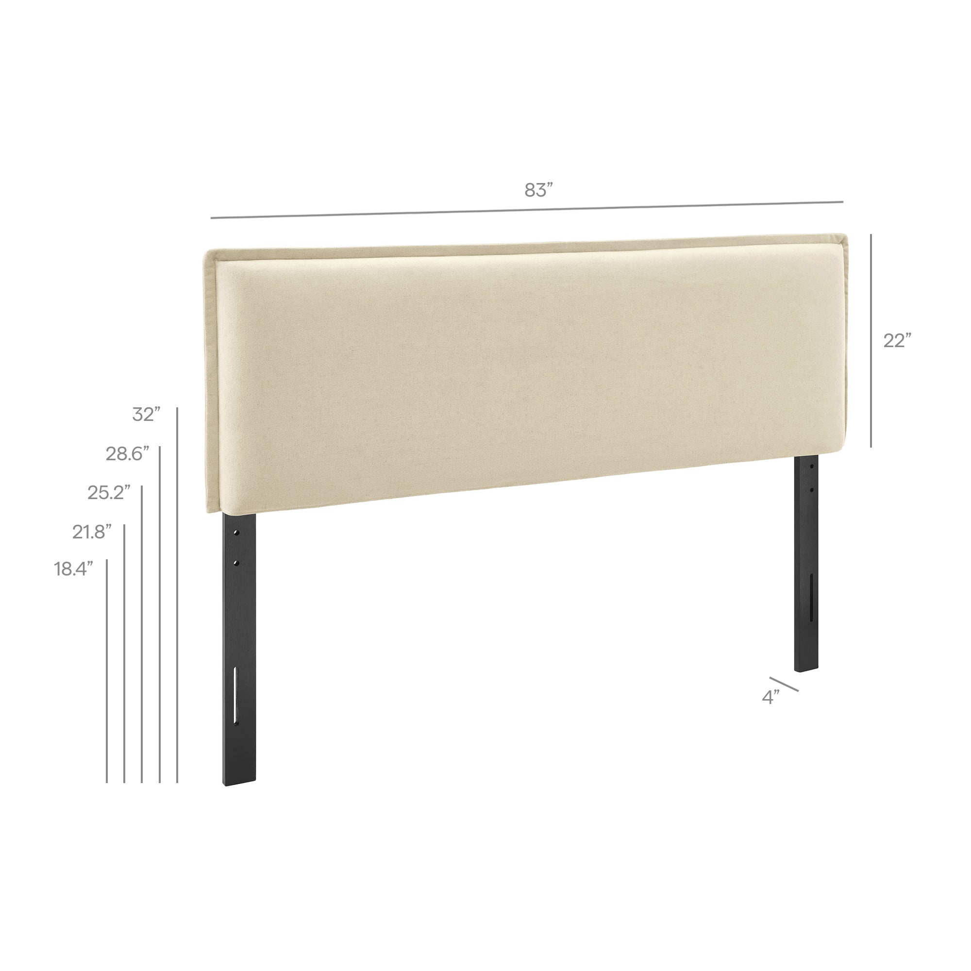 Camille Upholstered Linen Blend Headboard