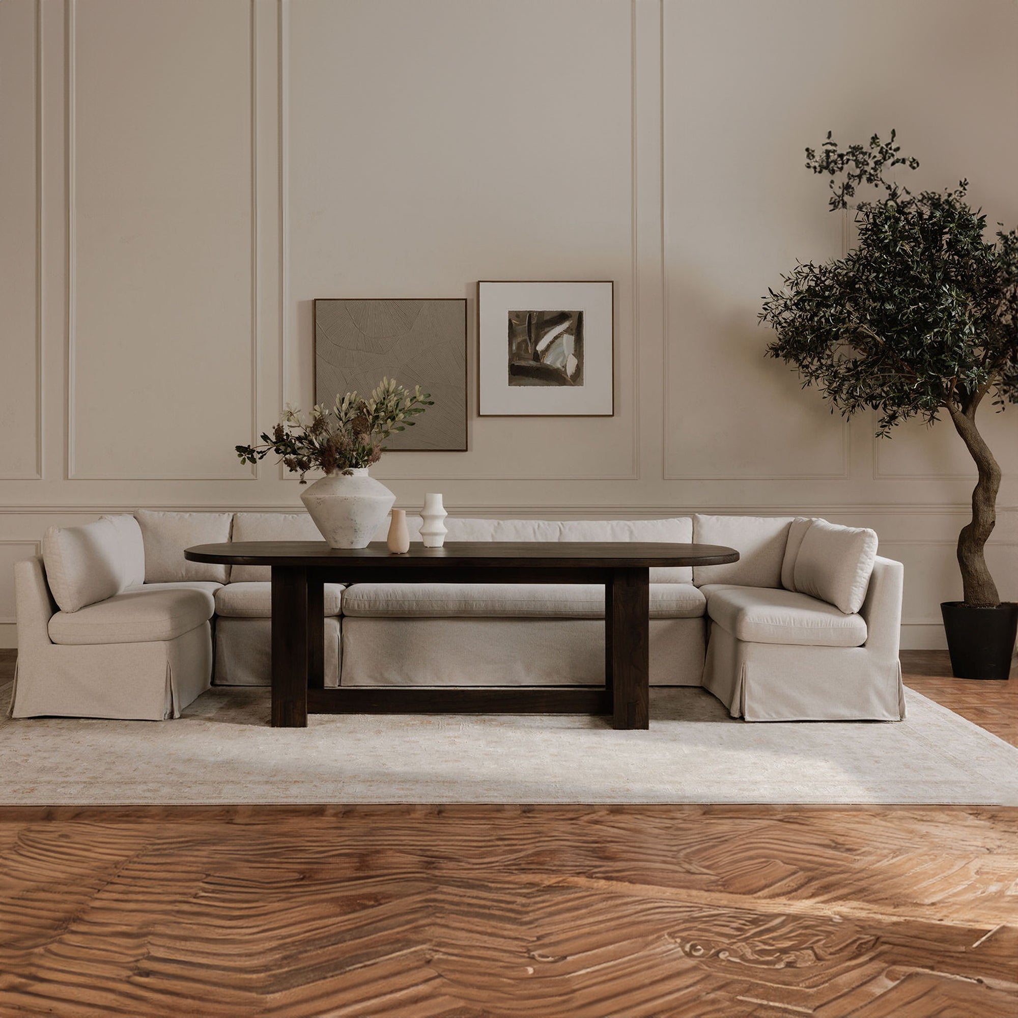 Fable Slipcover Dining Slipper Chair