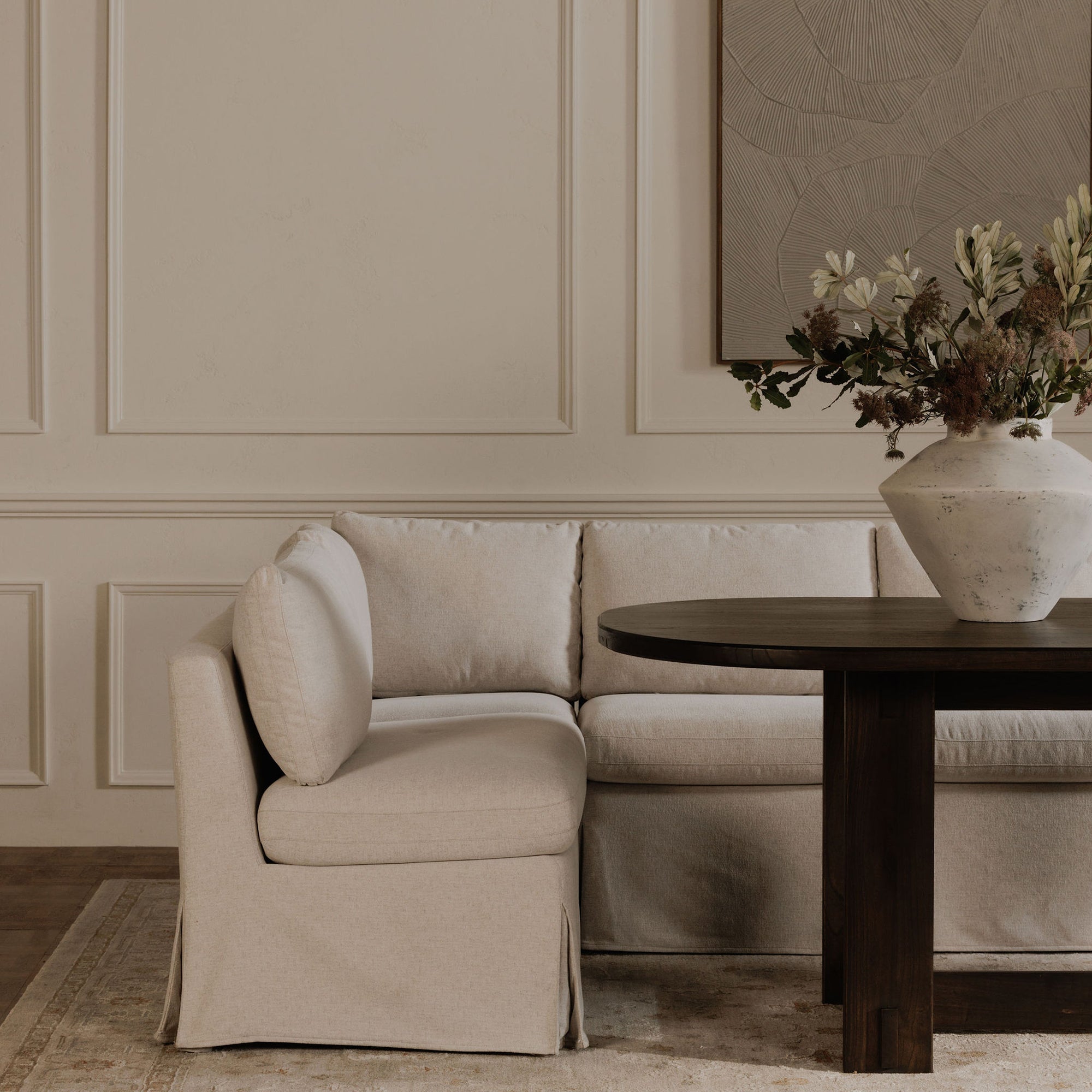 Fable Slipcover Dining Corner Chair