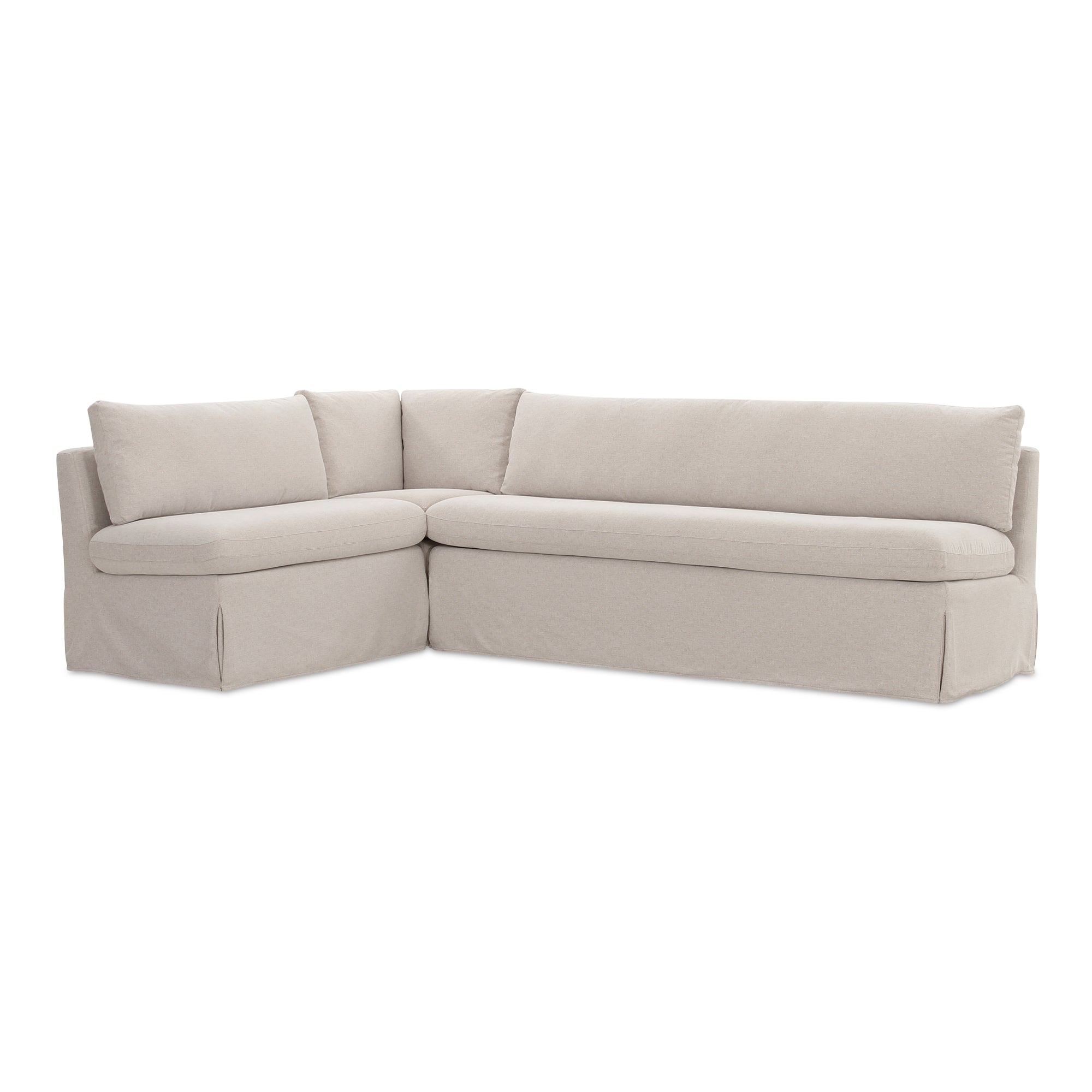 Fable Slipcover Dining Banquette L-Shape 100.5 in.
