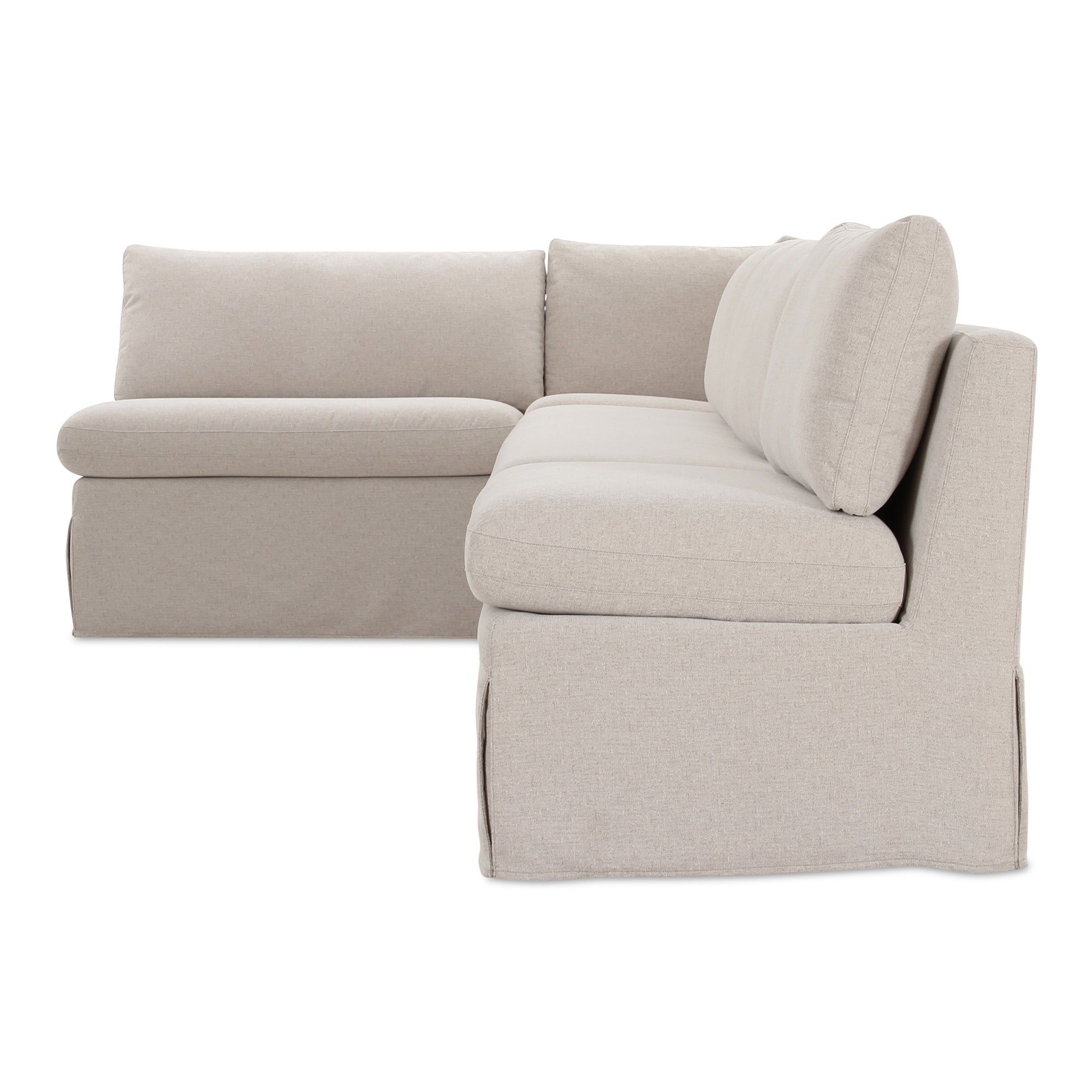 Fable Slipcover Dining Banquette L-Shape 125.5 in.